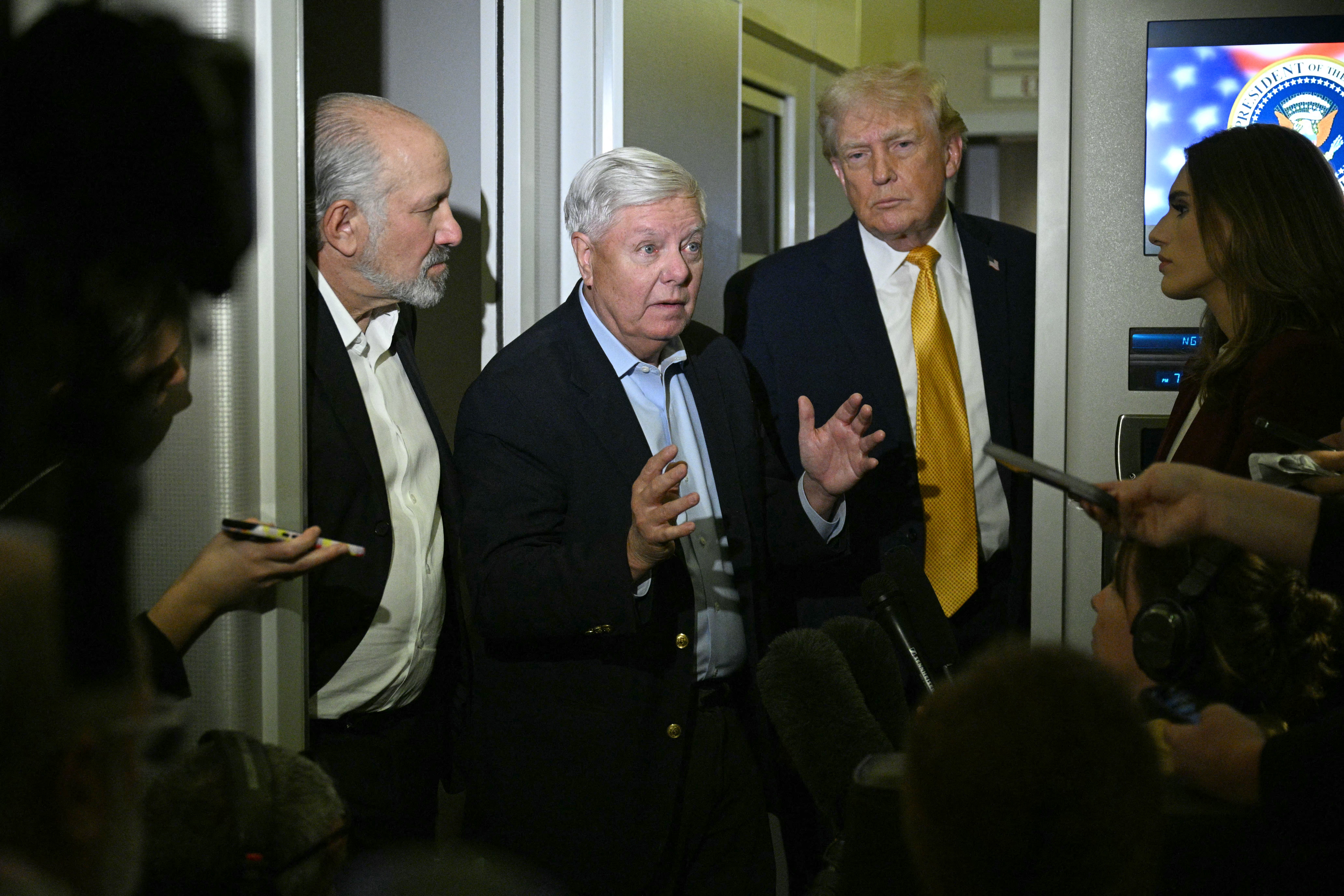 Senator Darline Graham is the sister of late 'Trump whisperer' Lindsey Graham (center) (AFP/Getty)