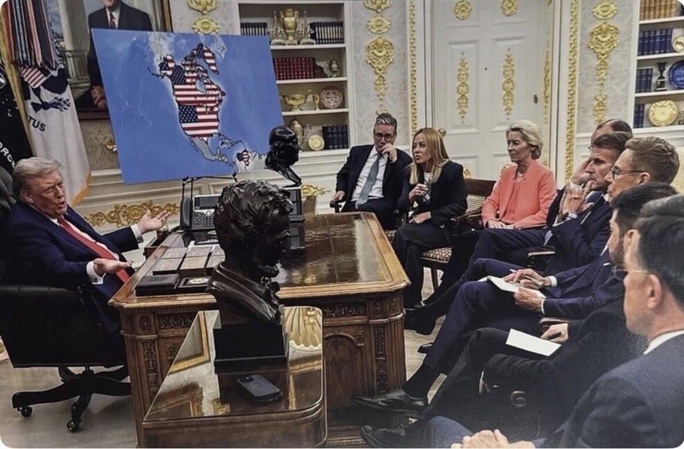 Trump makes fresh threats to Canada and Greenland with provocative photo on his social media platform