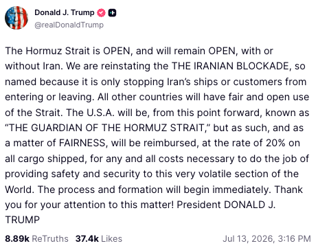 Donald Trump / Truth Social (Donald Trump / Truth Social)
