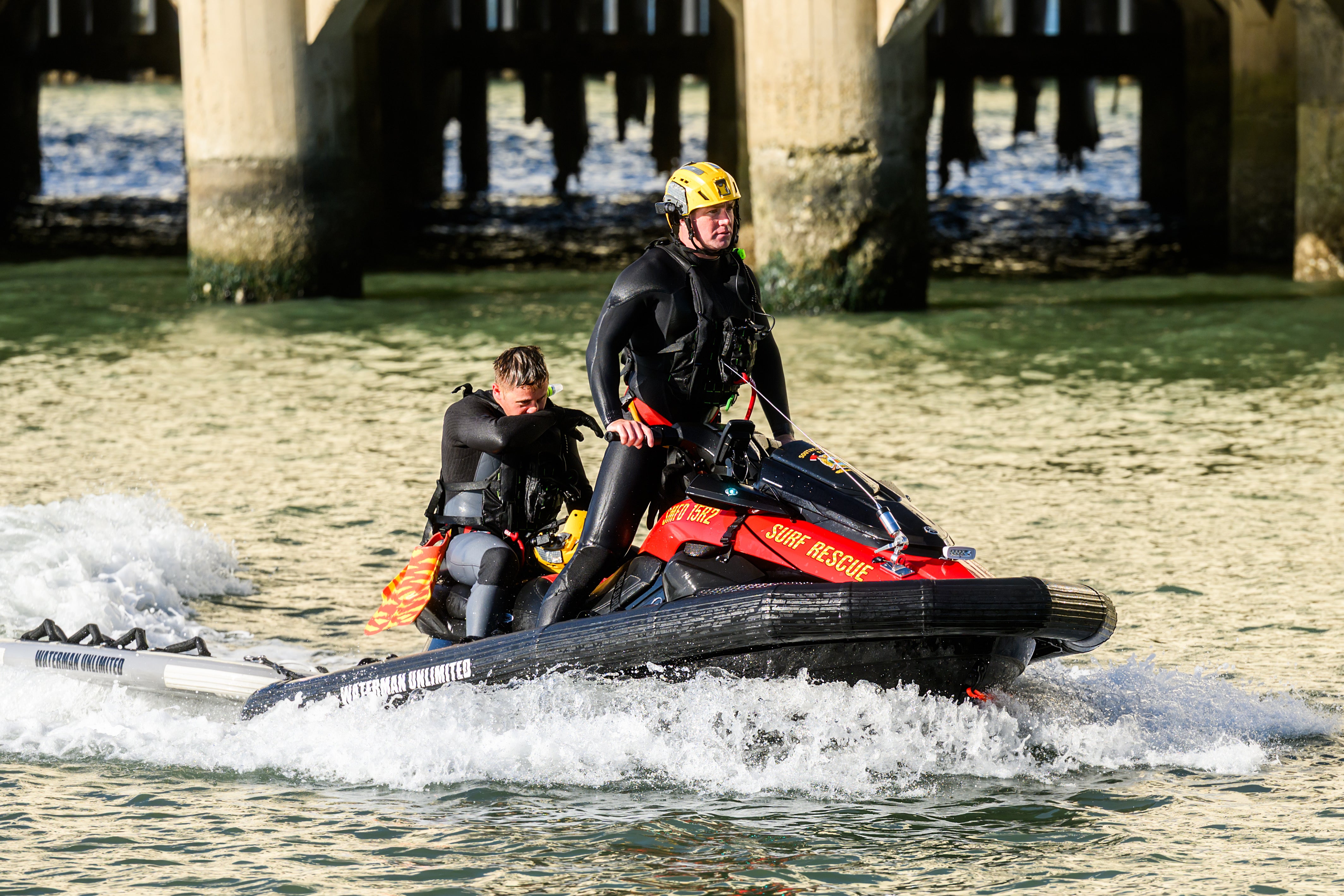 First responders search for missing victims after a boat accident near Alcatraz Island off San Francisco