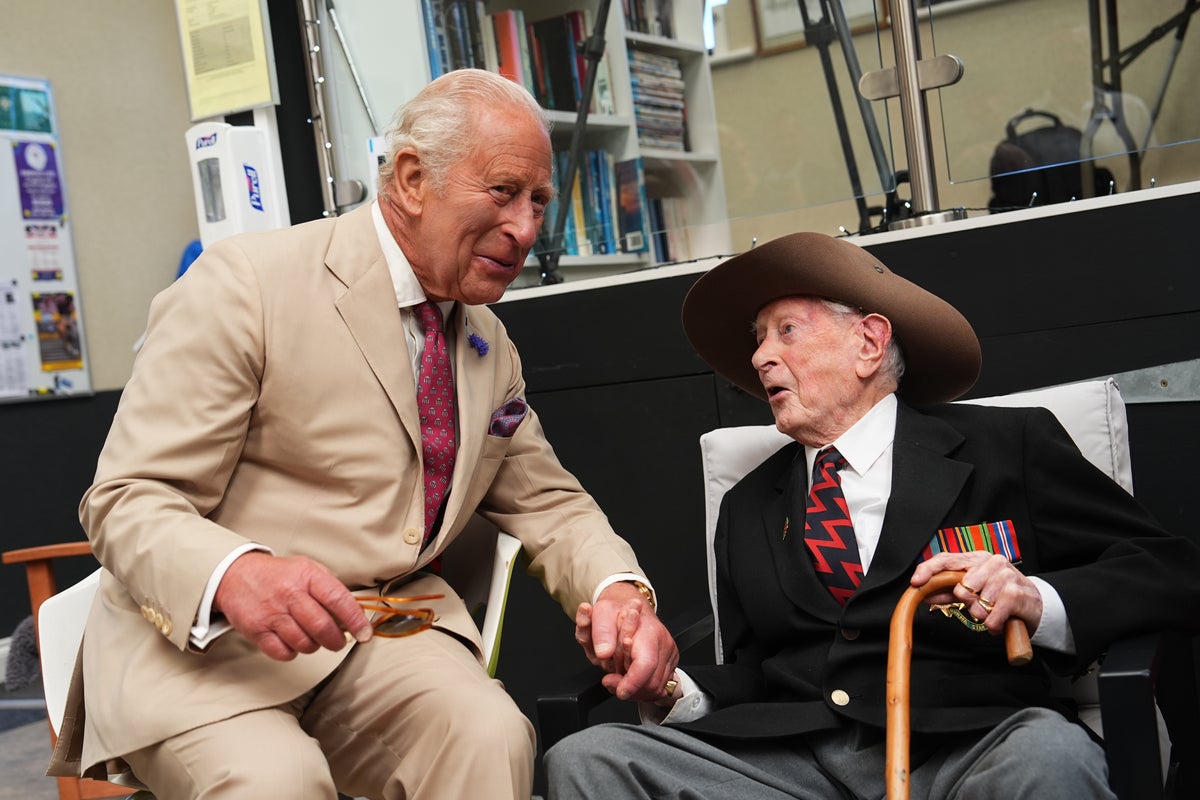 King Charles jokes about ageing with 104-year-old war veteran