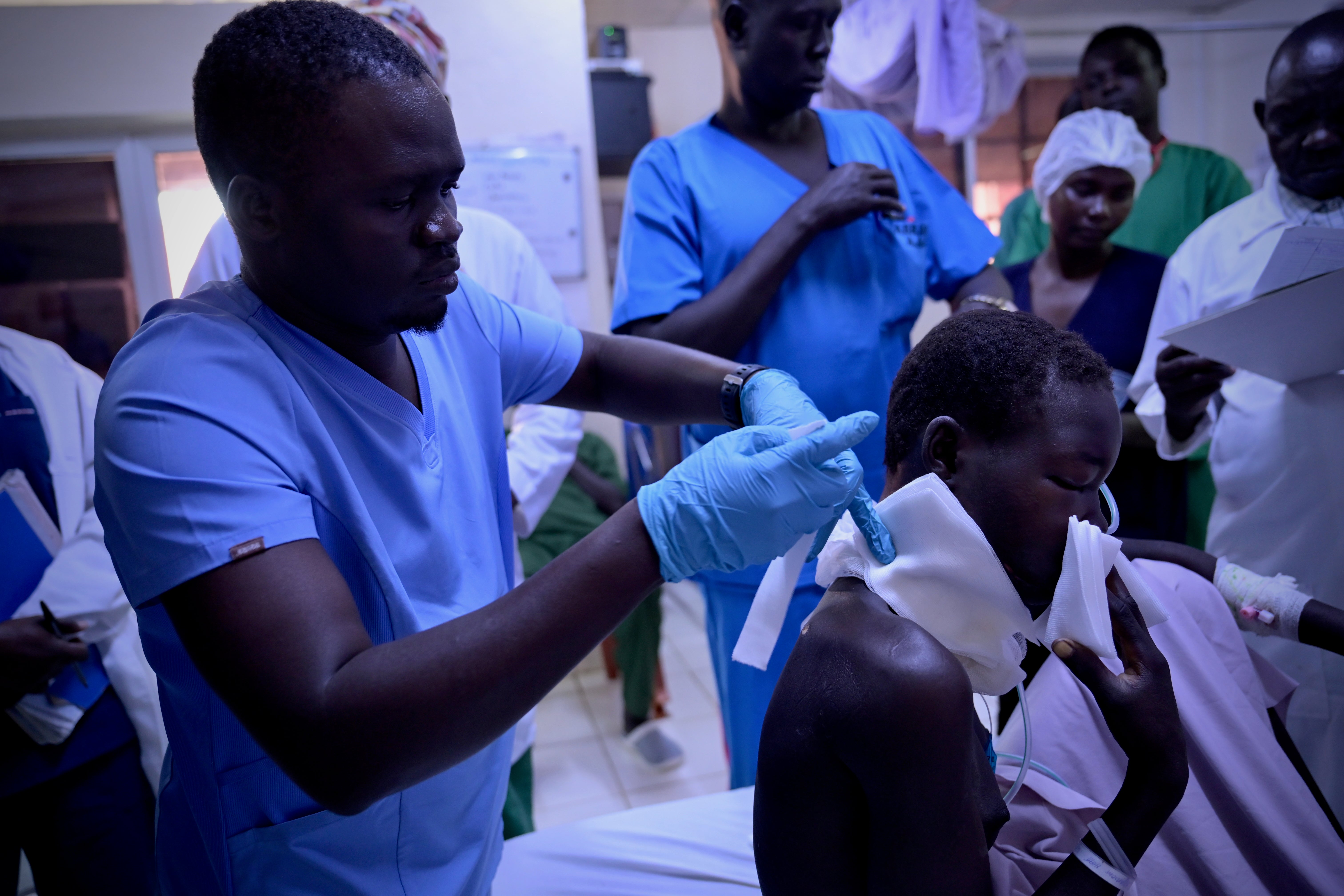 Infected wounds are common and aid cuts are threatening an already fragile health system.