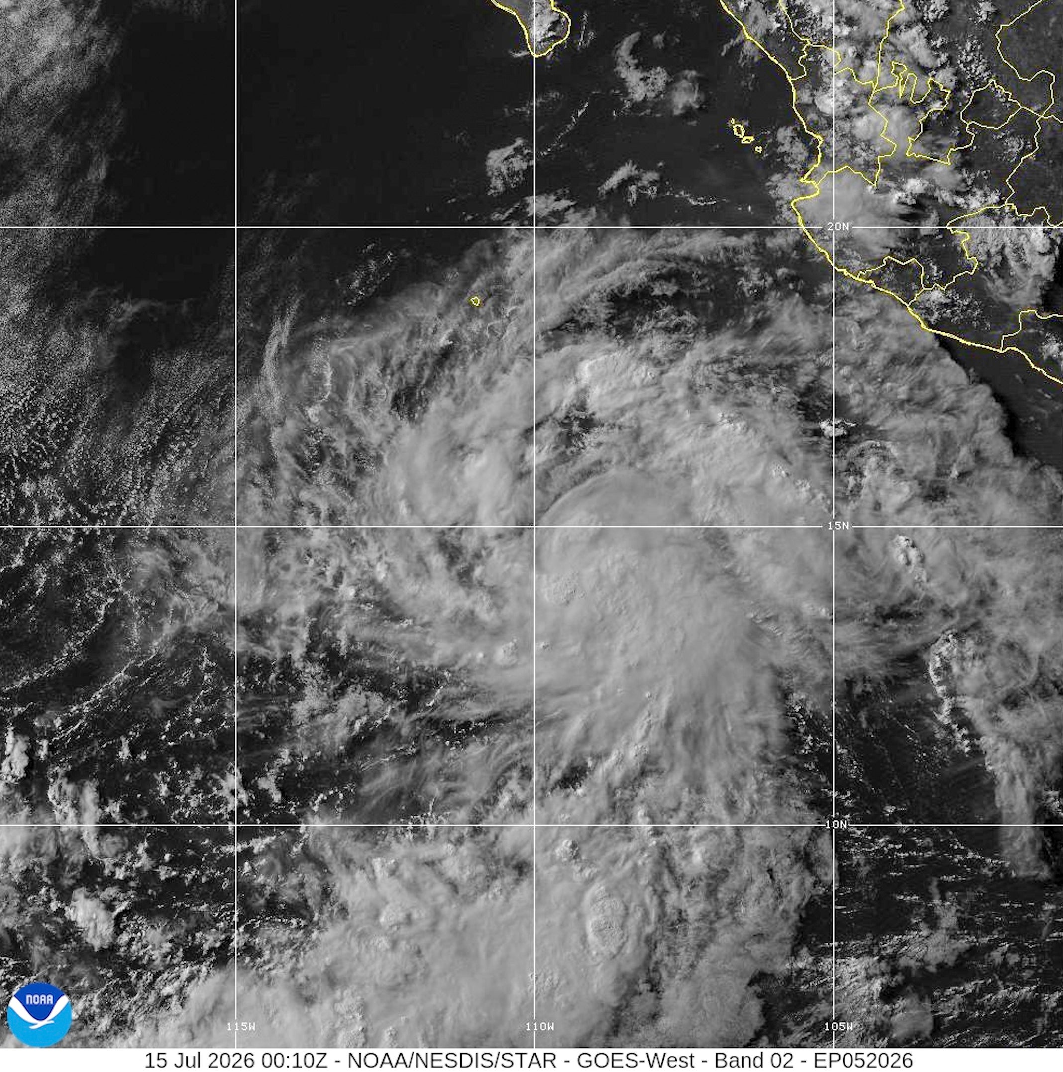 This satellite image from the National Oceanic and Atmospheric Administration shows Tropical Storm Elida (AP)