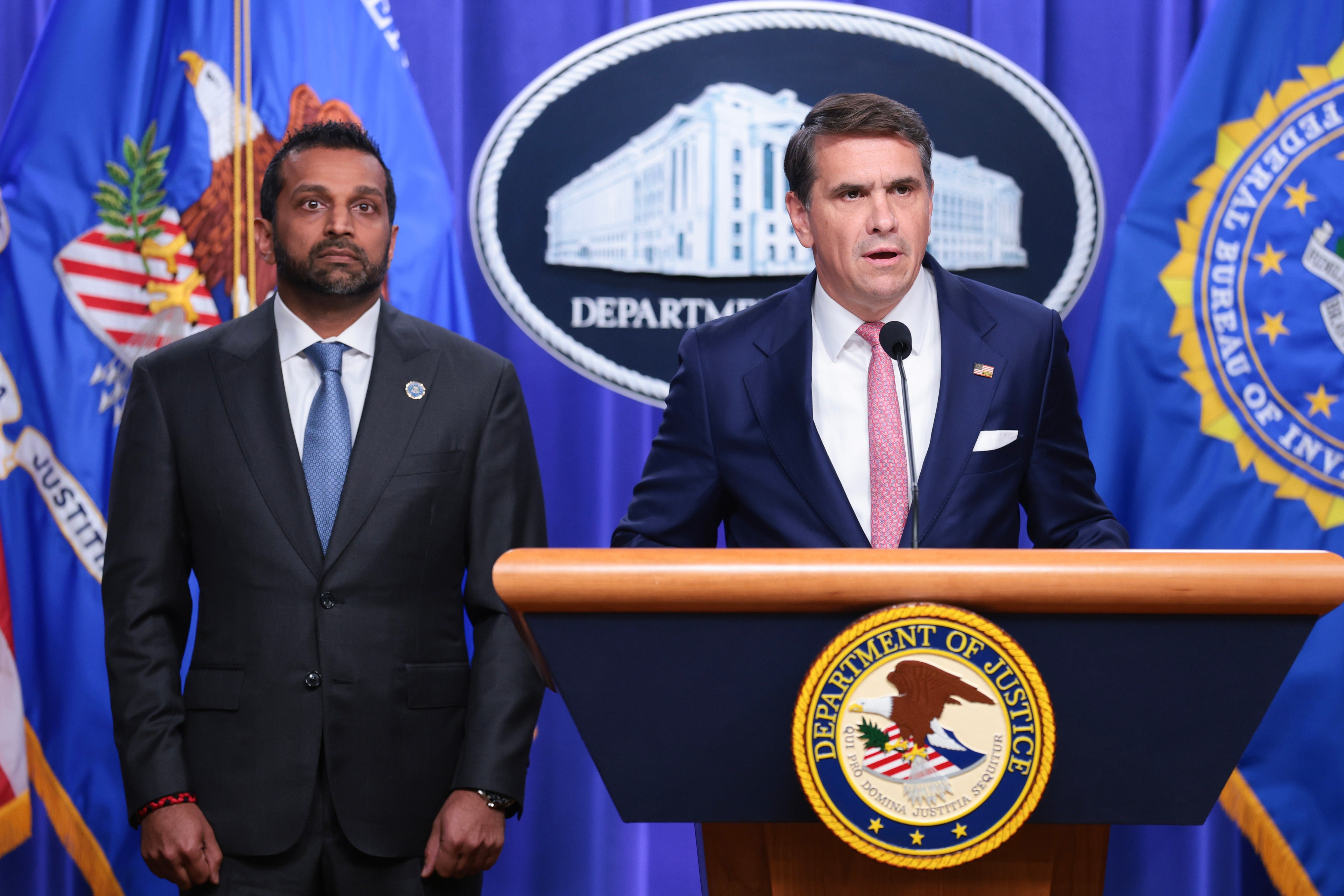 Acting Attorney General Todd Blanche, right, says Nazira Haji Zada is ‘the matriarch of an ISIS-sympathizing family’