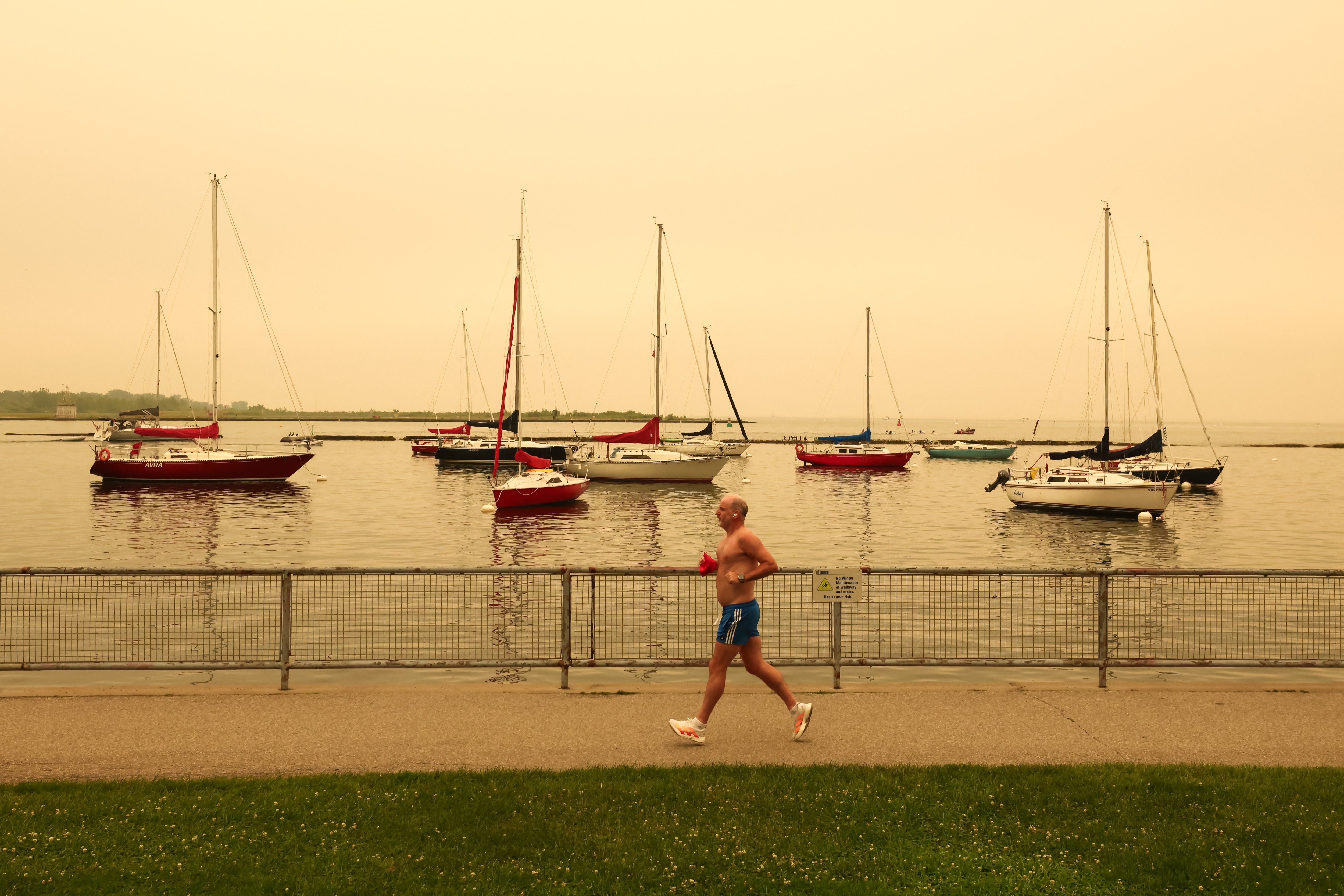 Experts suggest wearing a N95 mask if you have to be outside and keeping your indoor air cleaner by closing windows and running an air purifier or air conditioner