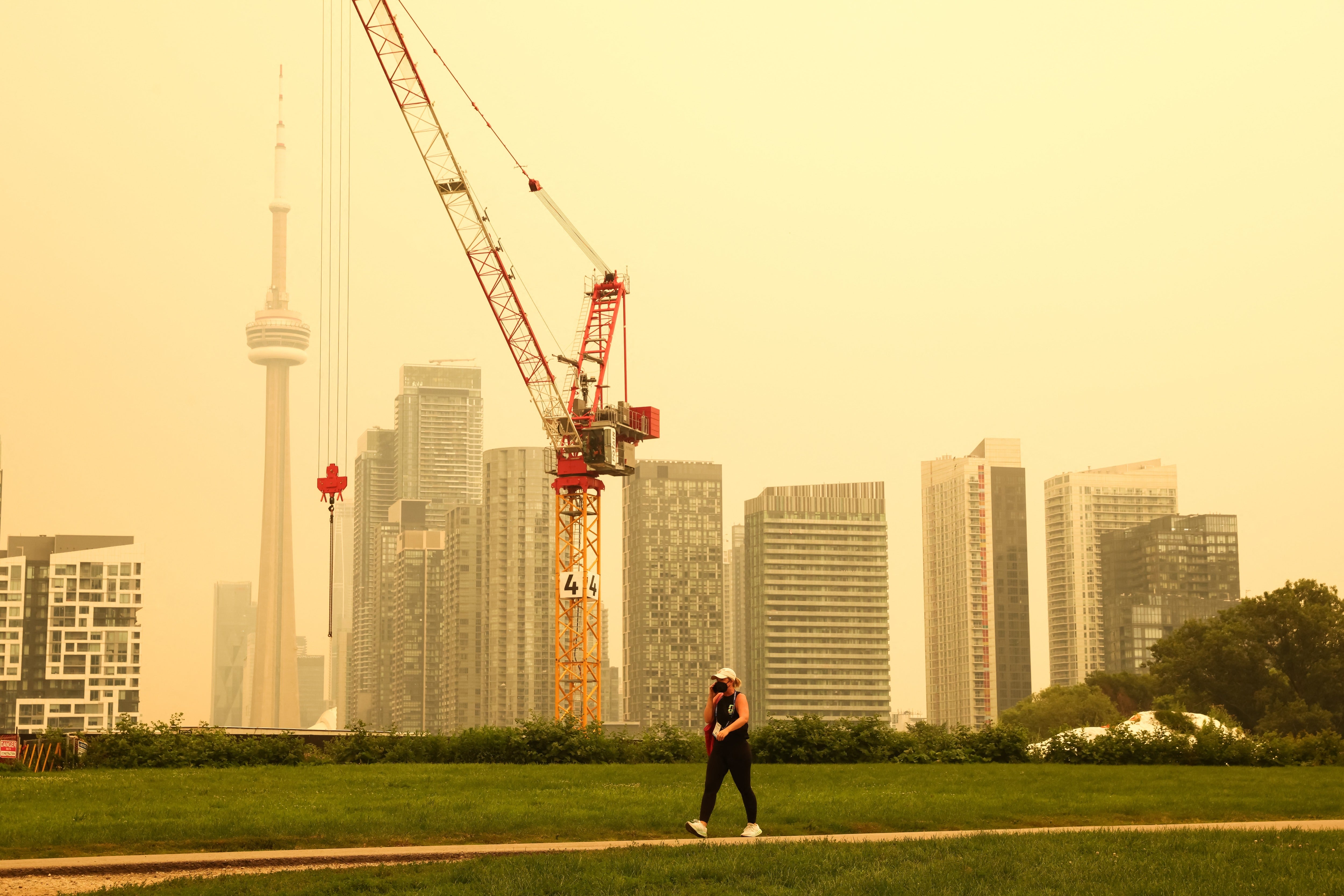 Officials in Michigan and Wisconsin warned residents about air quality issues that could last for days and the problems extended even to Maine, where residents were reporting a yellowish and brownish color in the sky