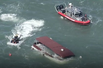 Individuals rescued from the boat showed signs of impact injuries (KGO screen grab)