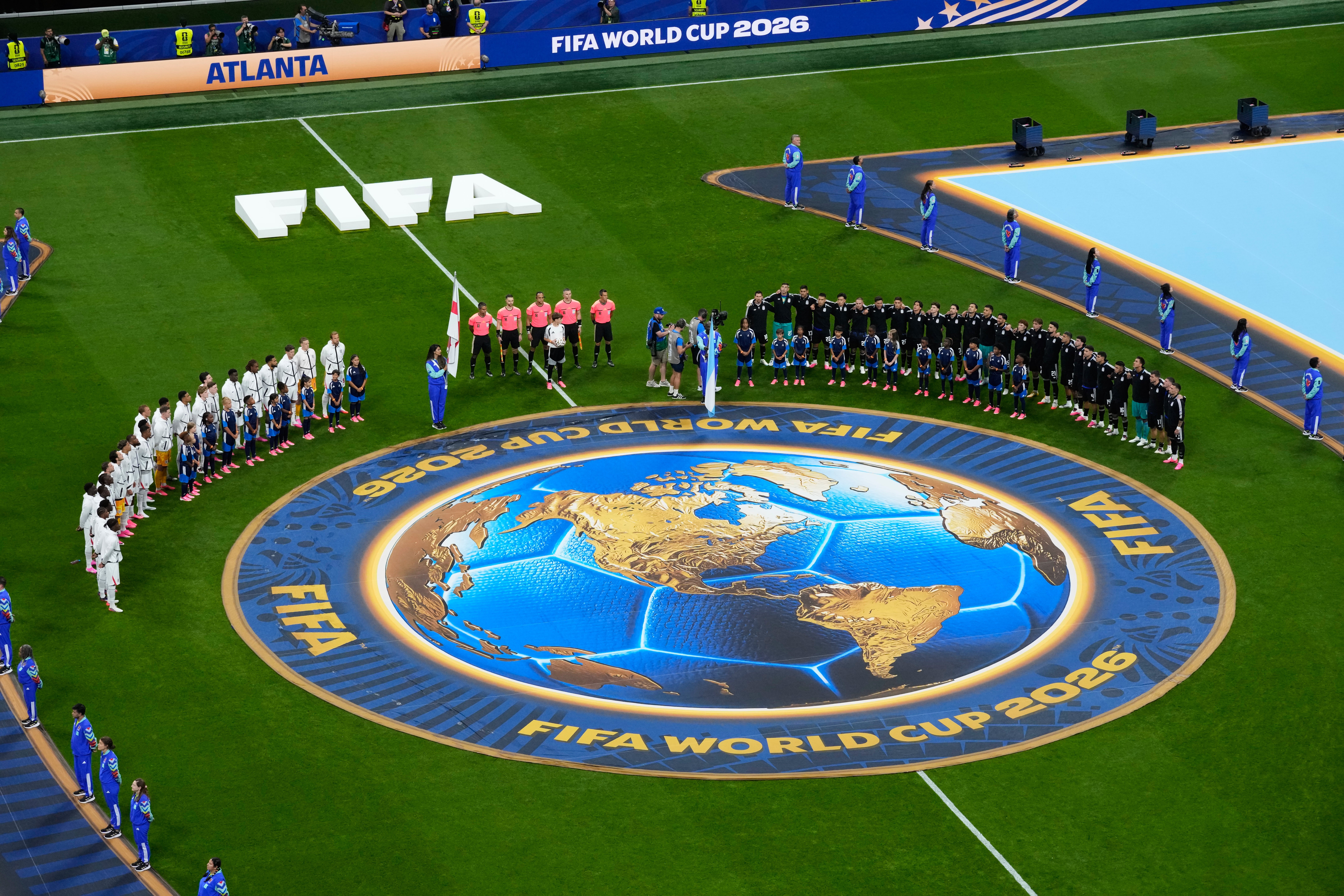 Both teams saw their national anthems roundly booed