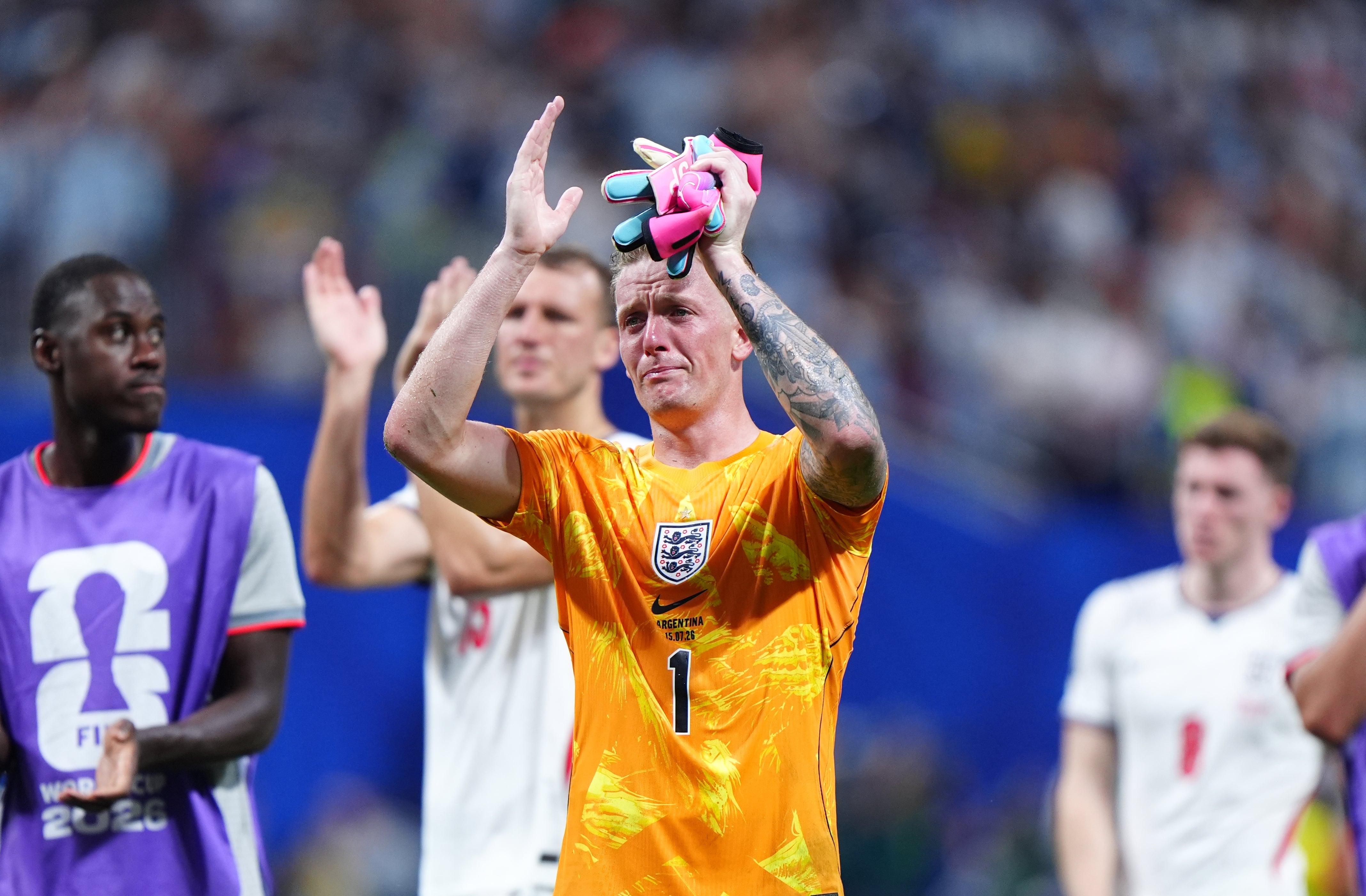 England looked heartbroken as they applauded travelling fans