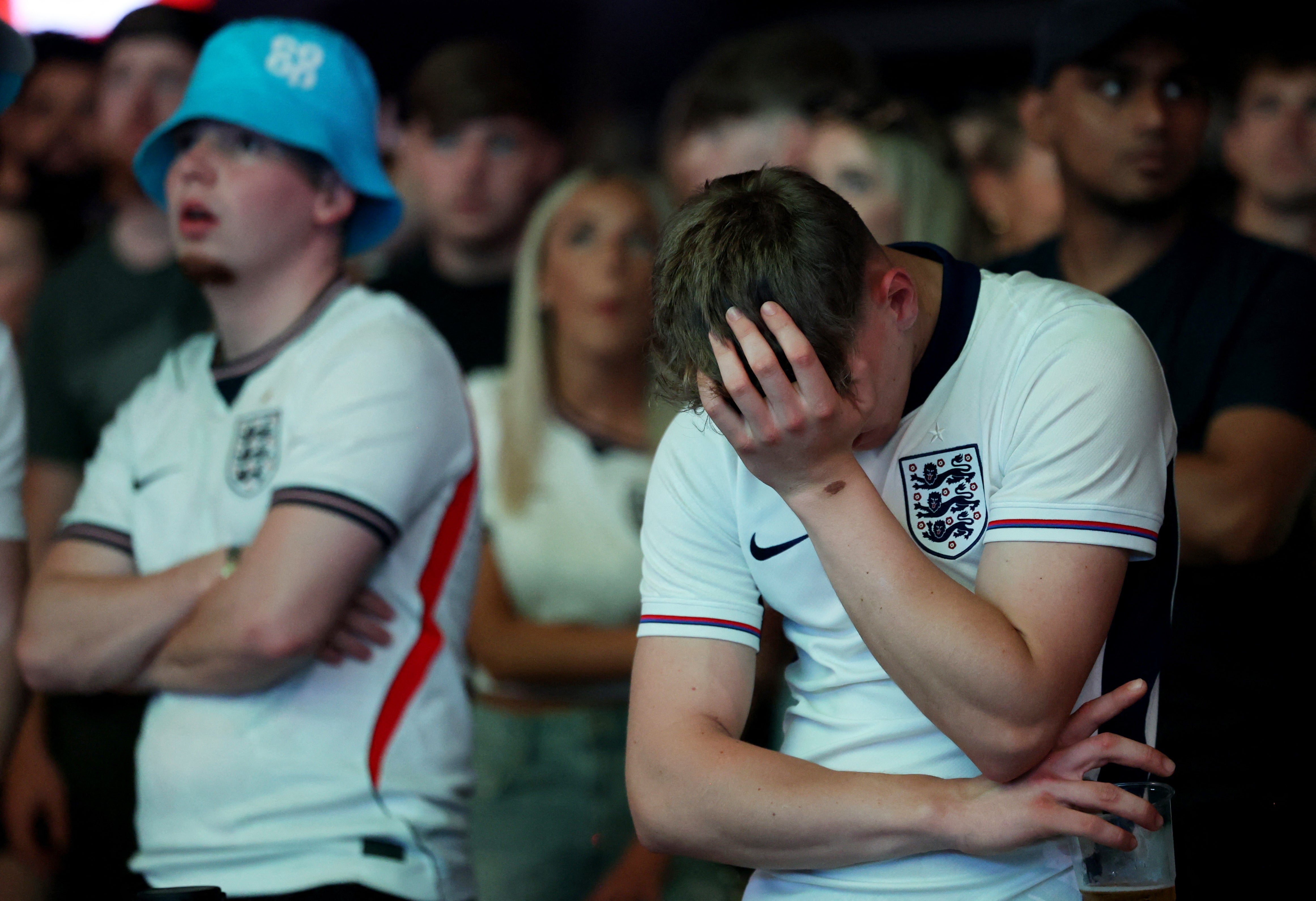 England fans at the Co-op Live Arena in Manchester