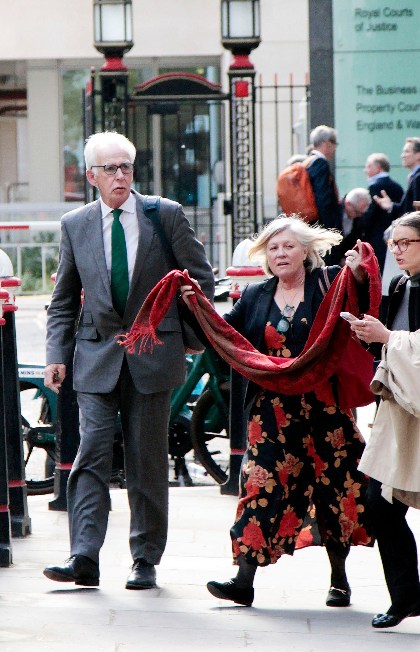 David Todd and Caroline Hodge outside court