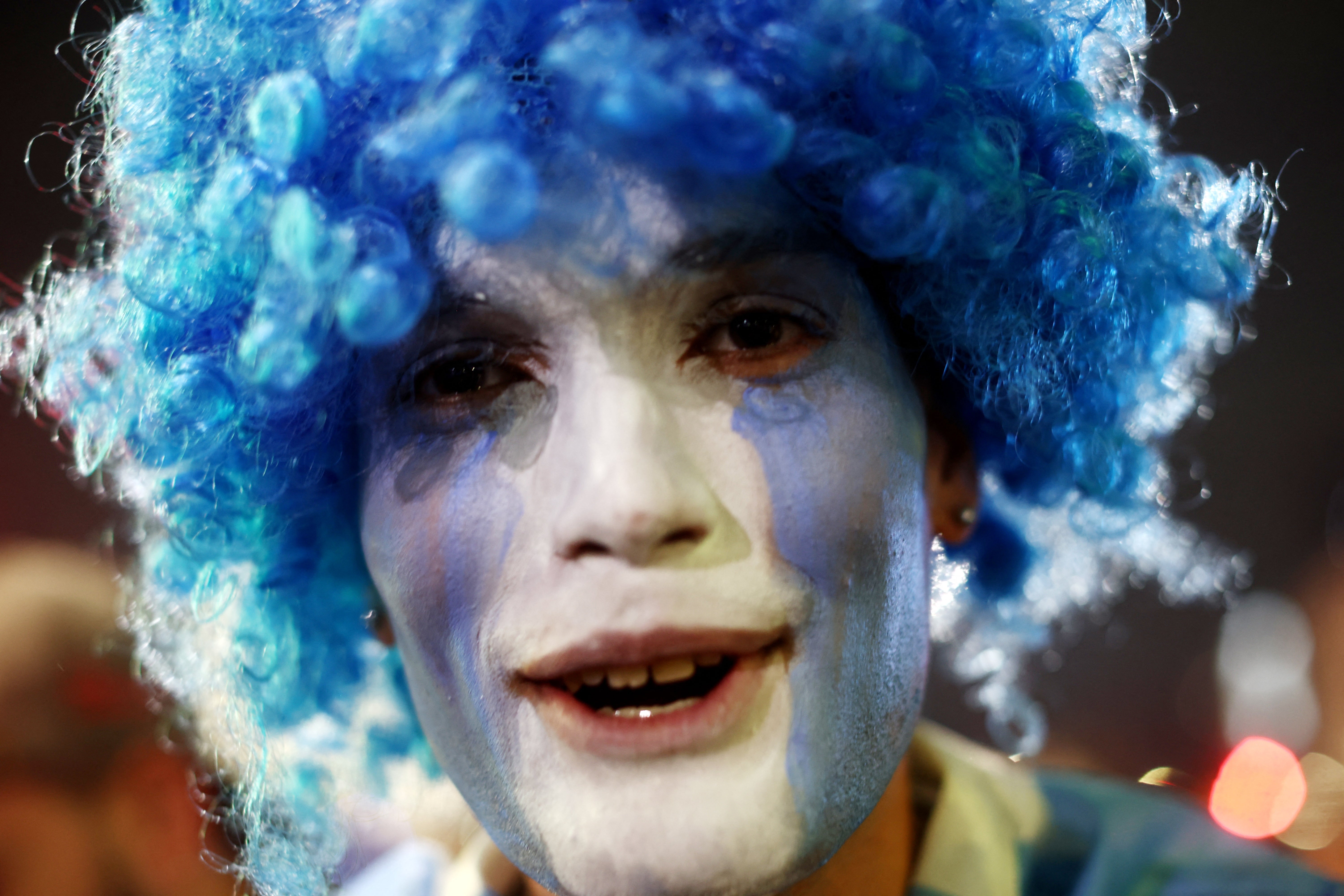 The Plaza Seber fan park was a family-friendly zone with face-painting, empanada stalls and hydration stalls (Reuters)