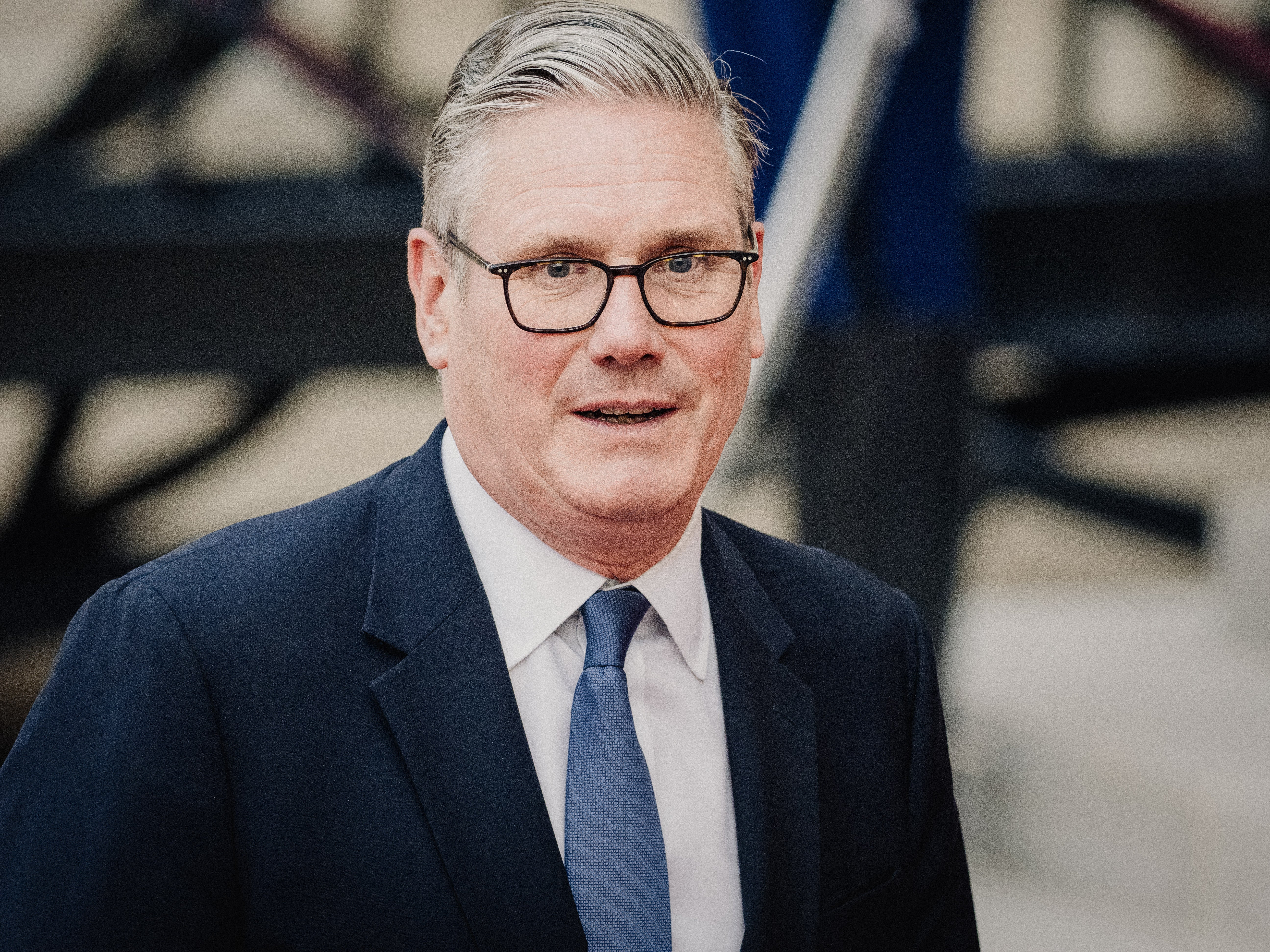 Sir Keir Starmer's official spokesman hits back after Argentine football players unfurl a political banner