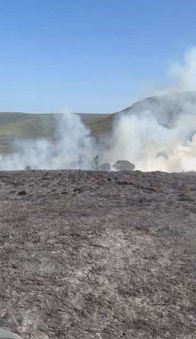 The wildfire broke out on Wednesday