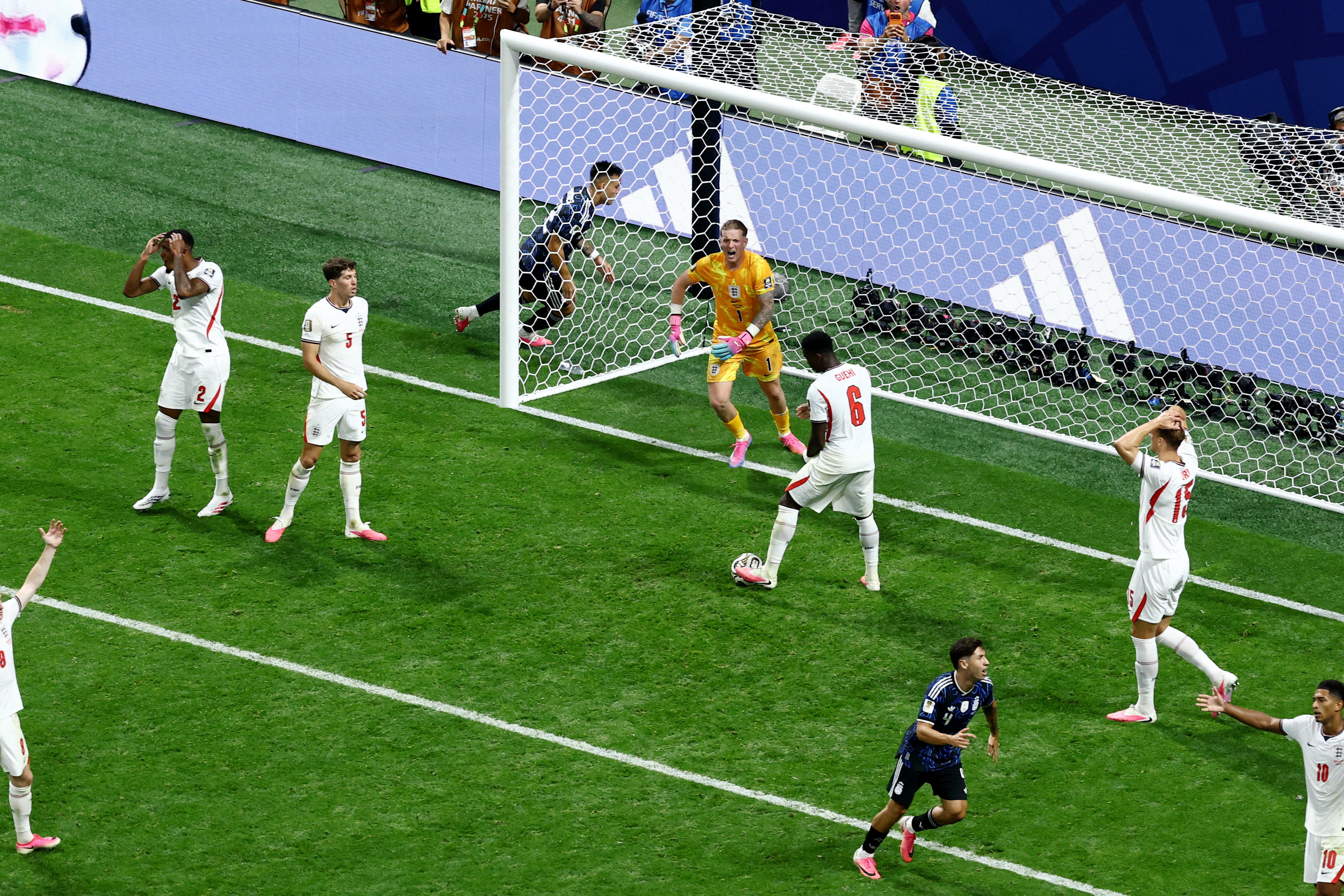 England were stunned late on by Argentina (Reuters)