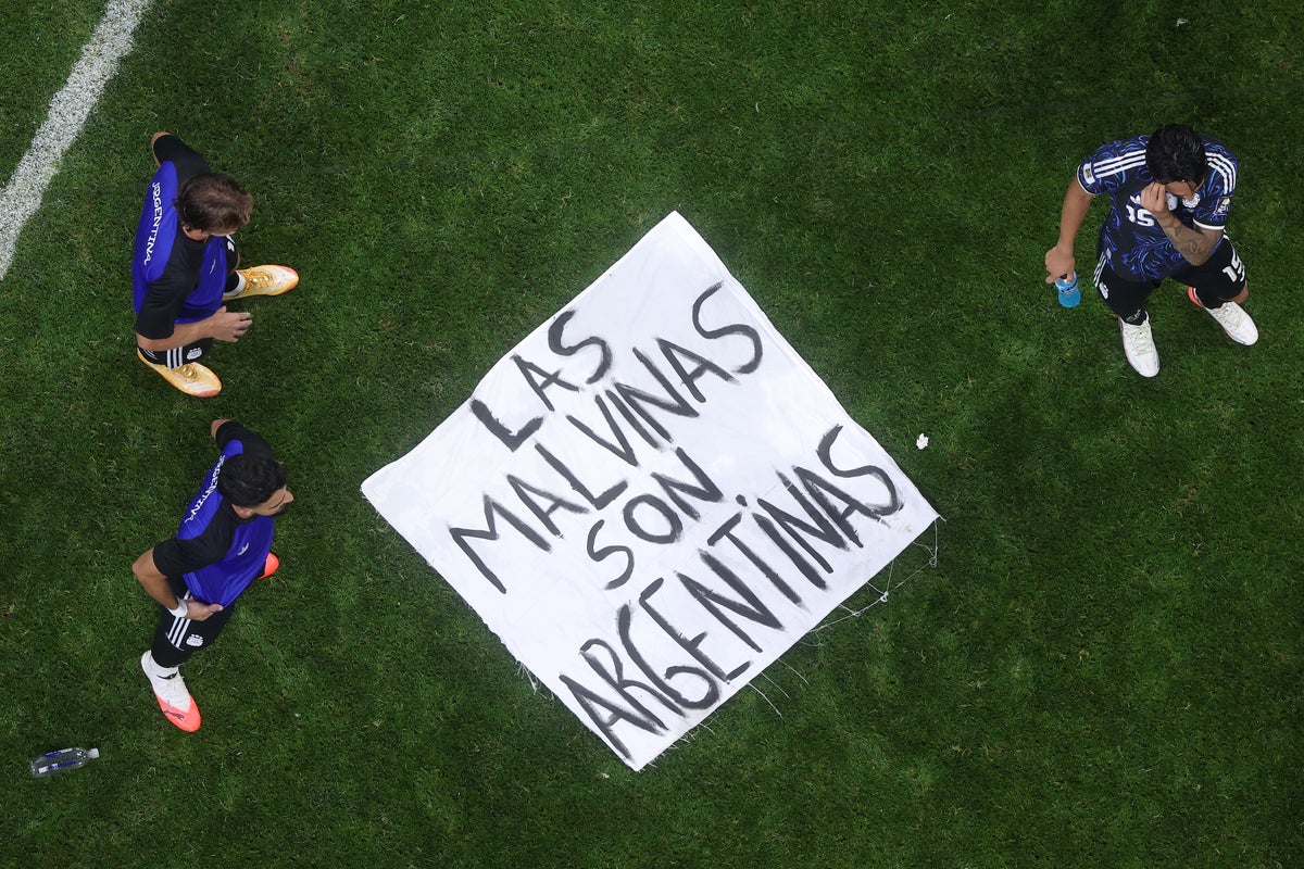 World Cup might not be ours but the Falklands are, says defiant No 10 after Argentina banner row