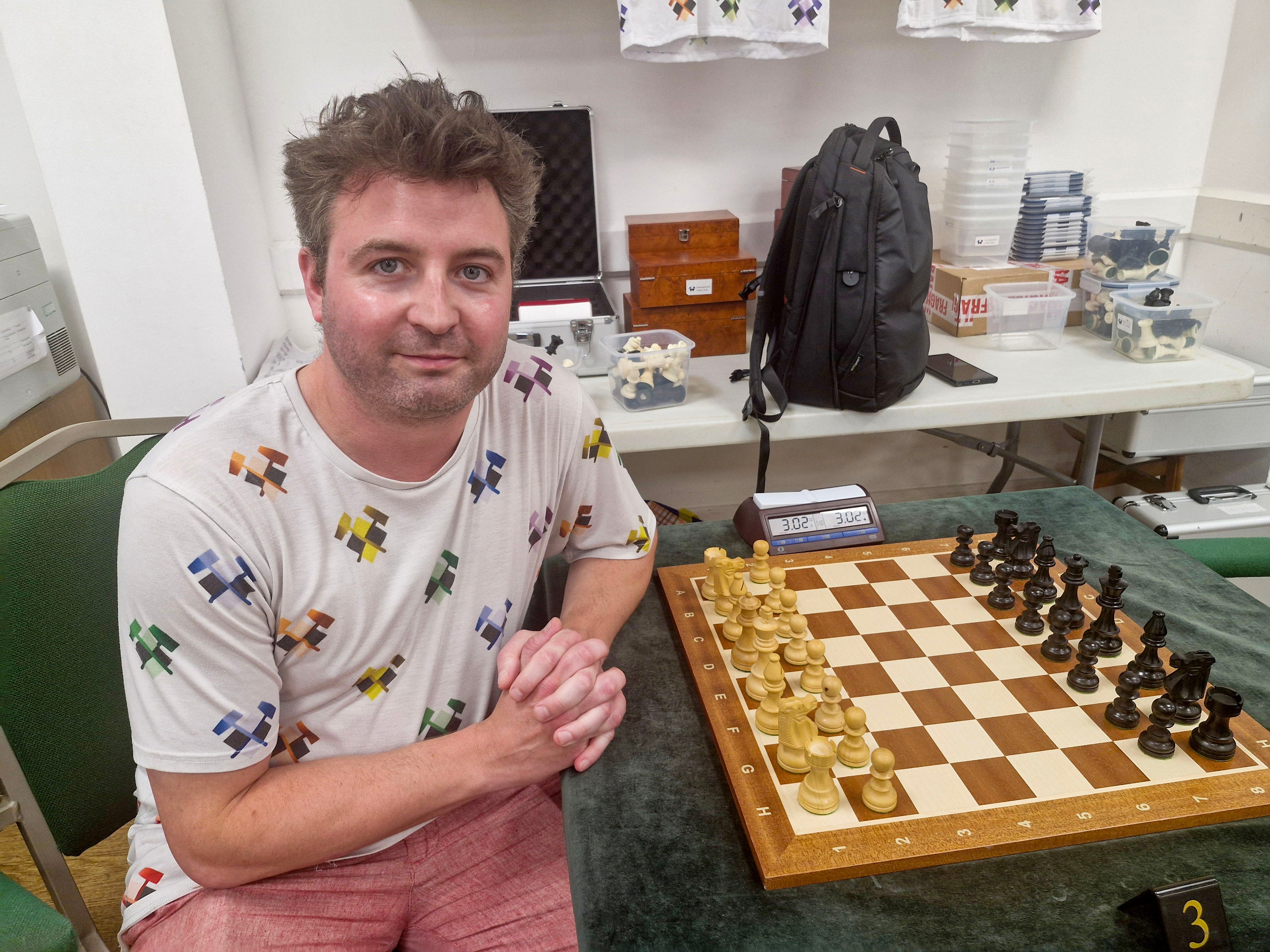 Adam Cranston is the chair of the Hammersmith Chess Club and has spoken of the importance of playing chess in person. (Jemma Robinson)