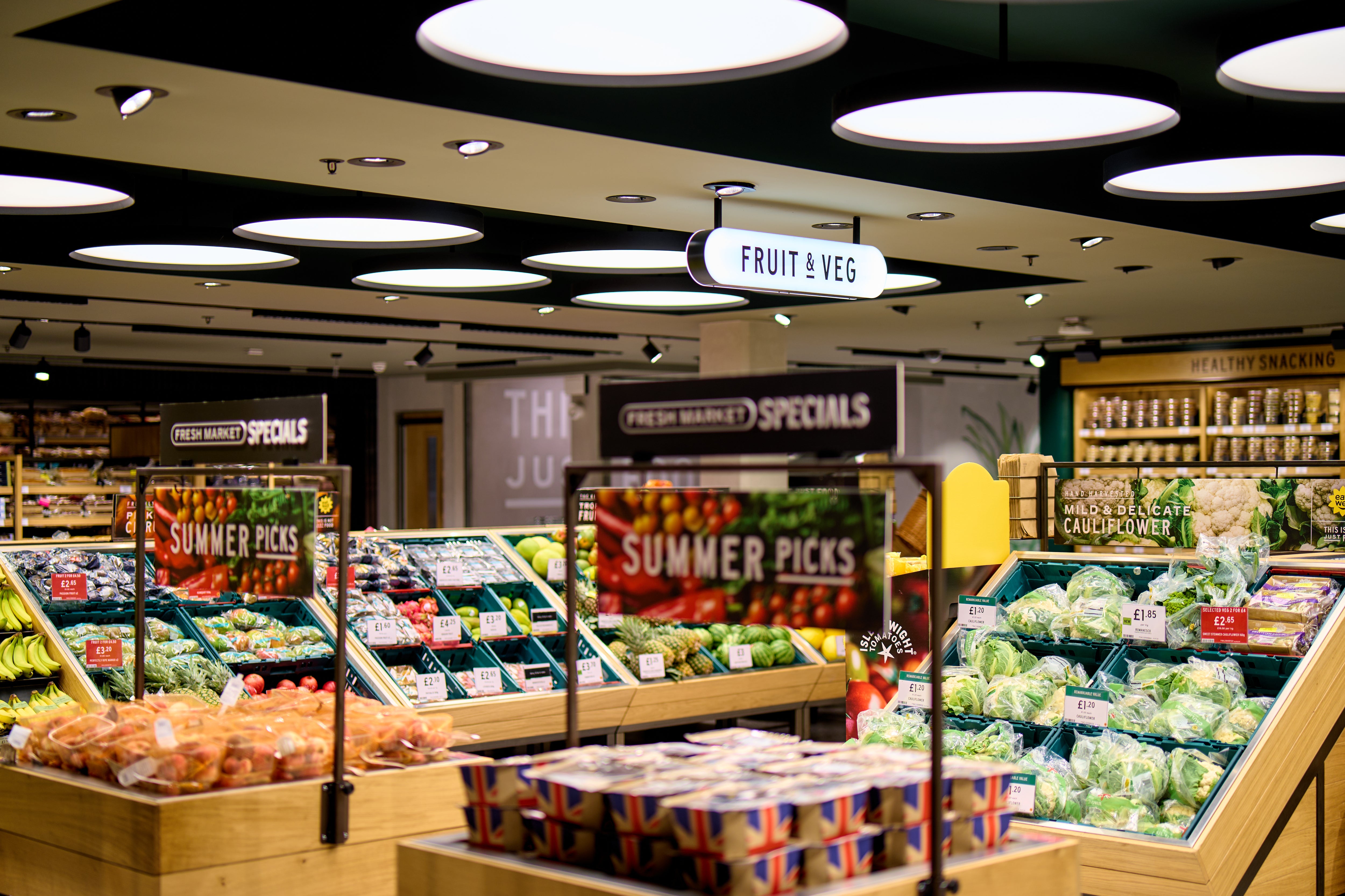 From fashionable to fresh: the Pantheon store’s food hall has been modelled on a European marketplace