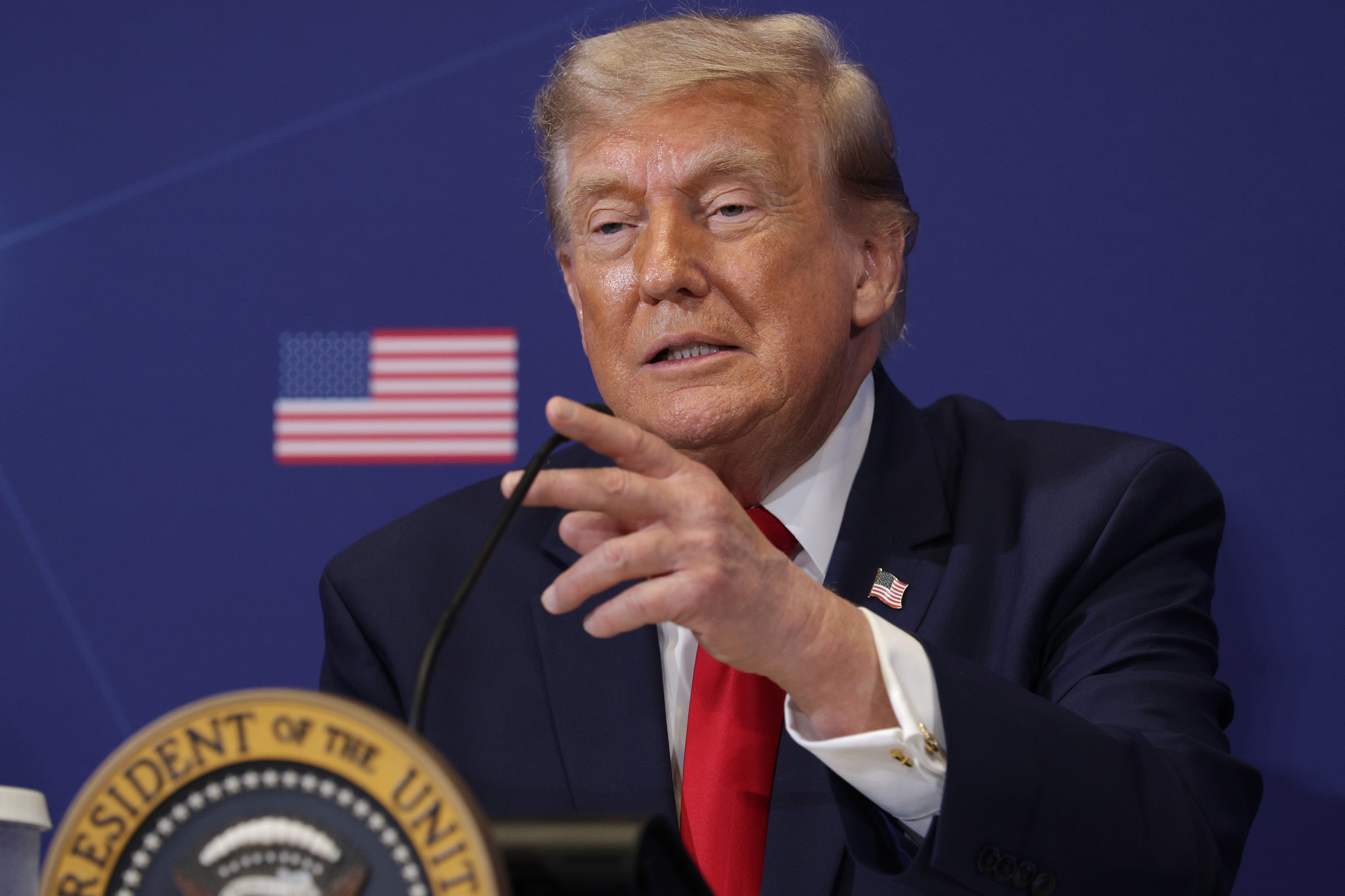 President Donald Trump praised Defense Secretary Pete Hegseth, insisting he has done a ‘great job’ in the Pentagon (Getty)