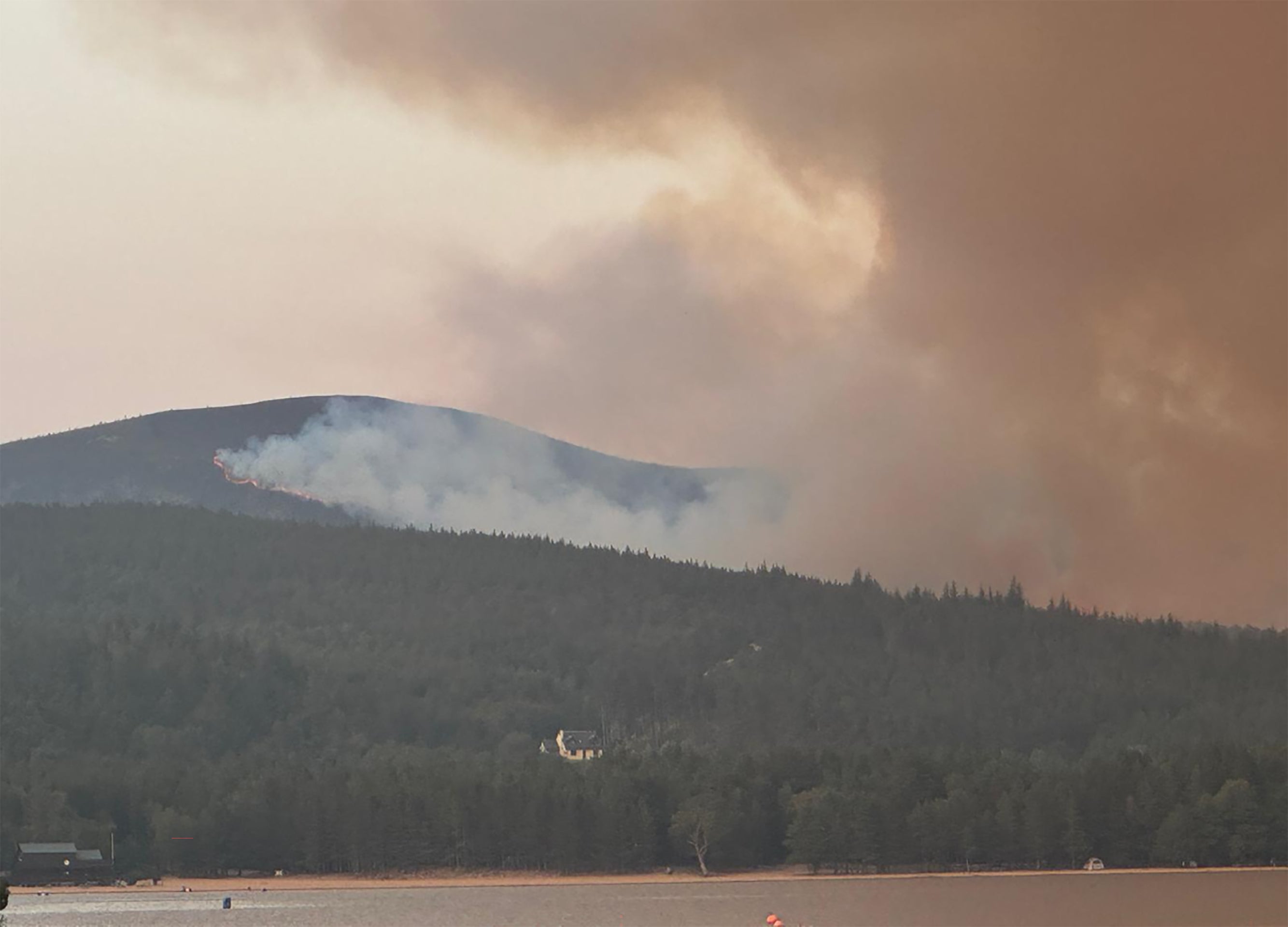 The wildfire has been raging since Wednesday (RSPB Scotland/PA) (RSPB Scotland)