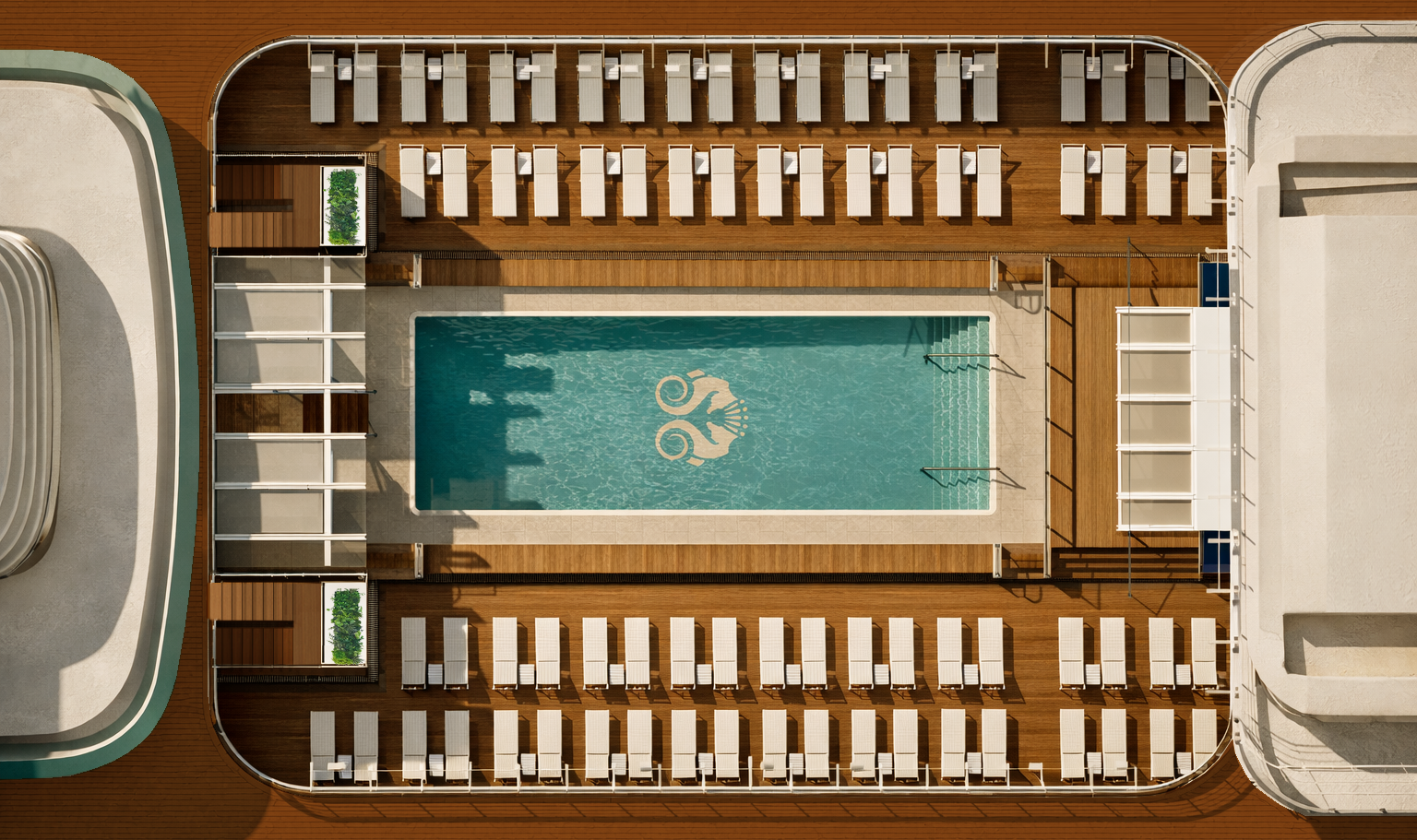 The Seahorse Pool on Crystal Grace will be the largest in the fleet