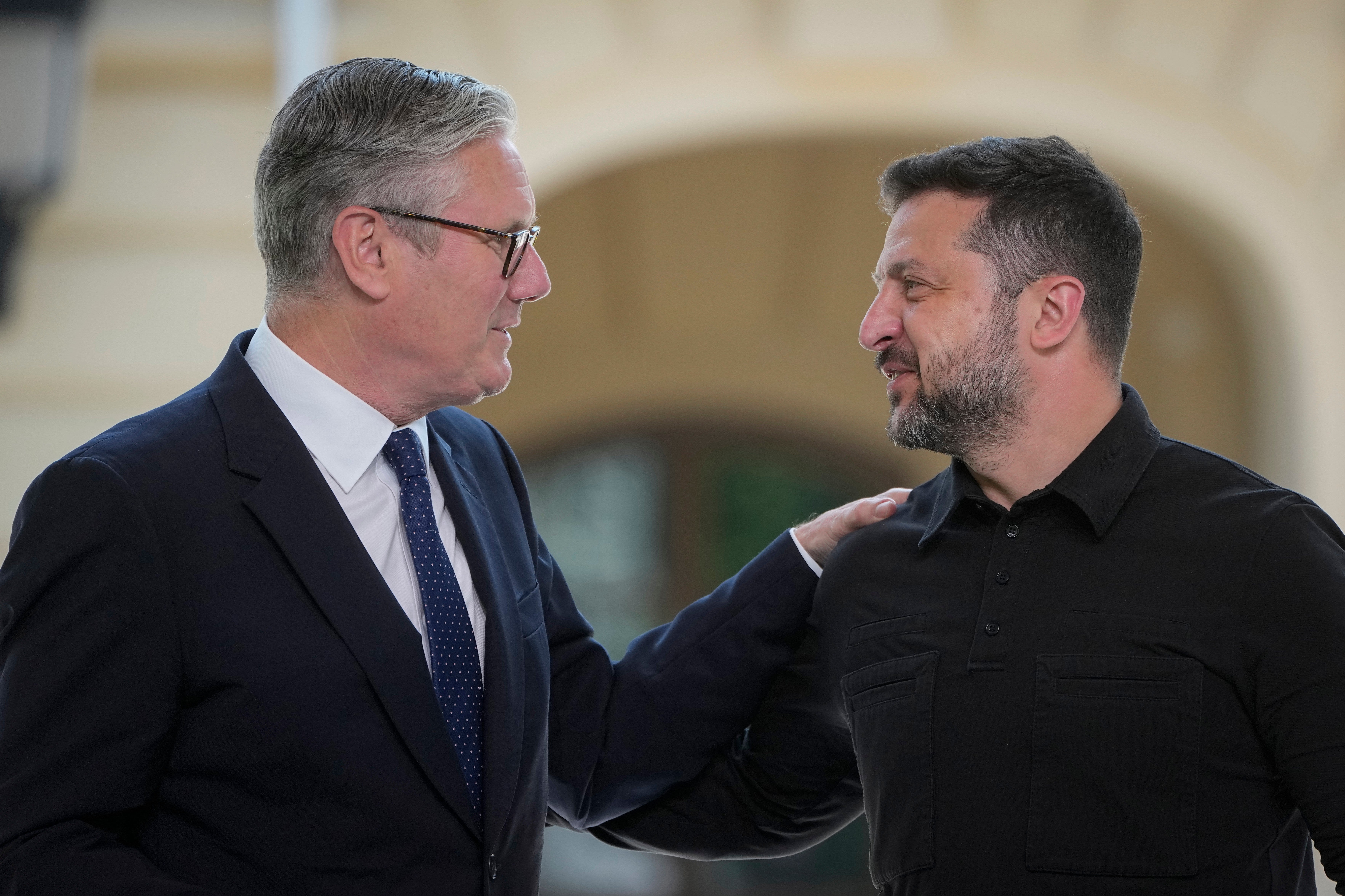 Andy Burnham says he would '100 per cent be with (Zelensky) as Keir Starmer is'