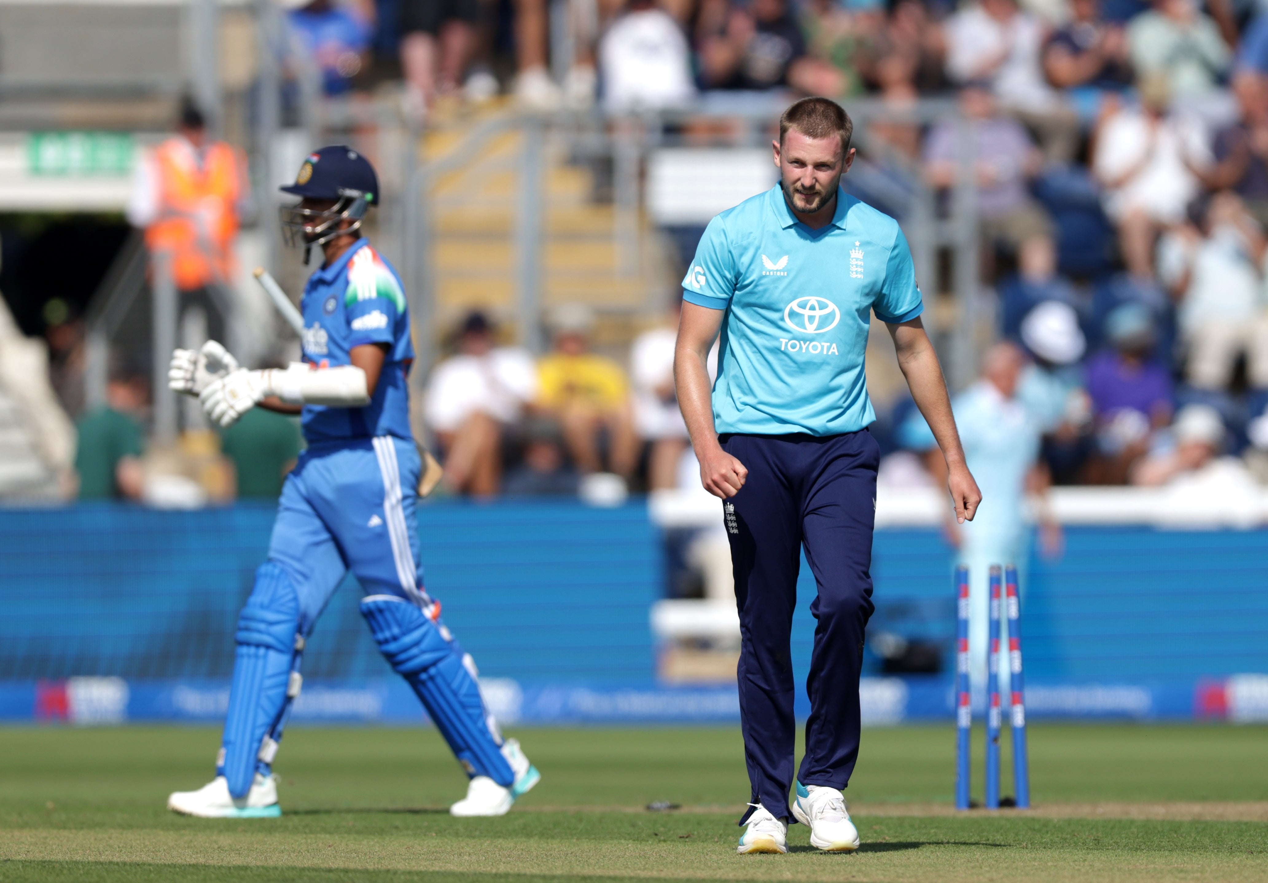 Gus Atkinson impressed with ball and bat in Cardiff (Steven Paston/PA)