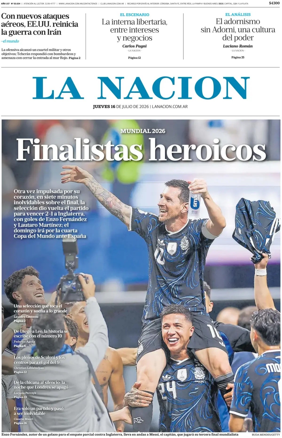 La Nacion celebrated its 'heroic finalists'