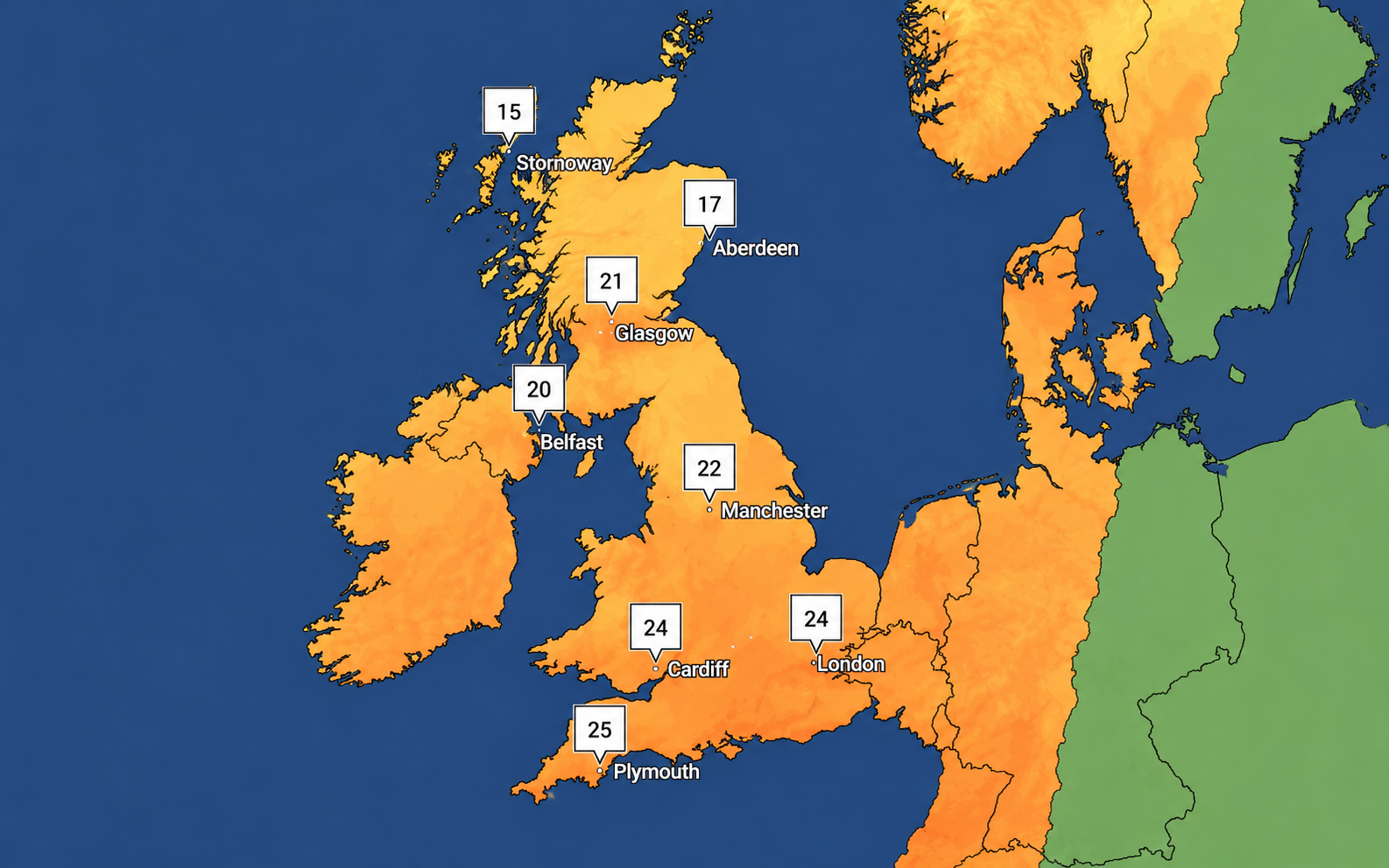 Low temperatures will return in parts of the UK over the weekend