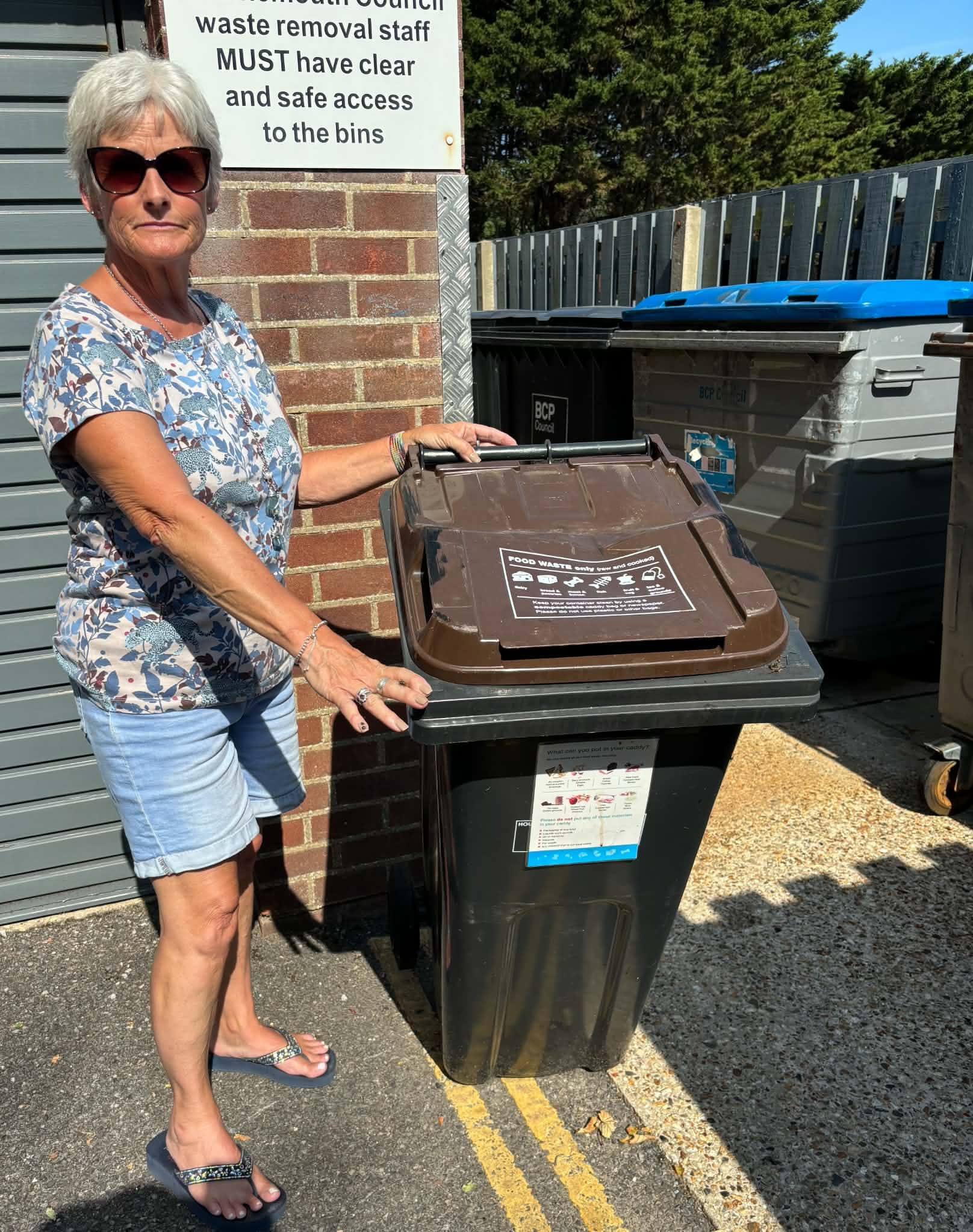 Food waste bins not emptied for weeks because of heatwave temperatures