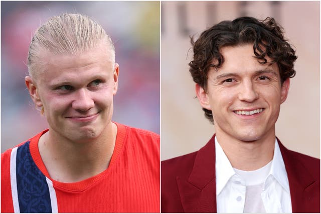Erling Haaland y Tom Holland