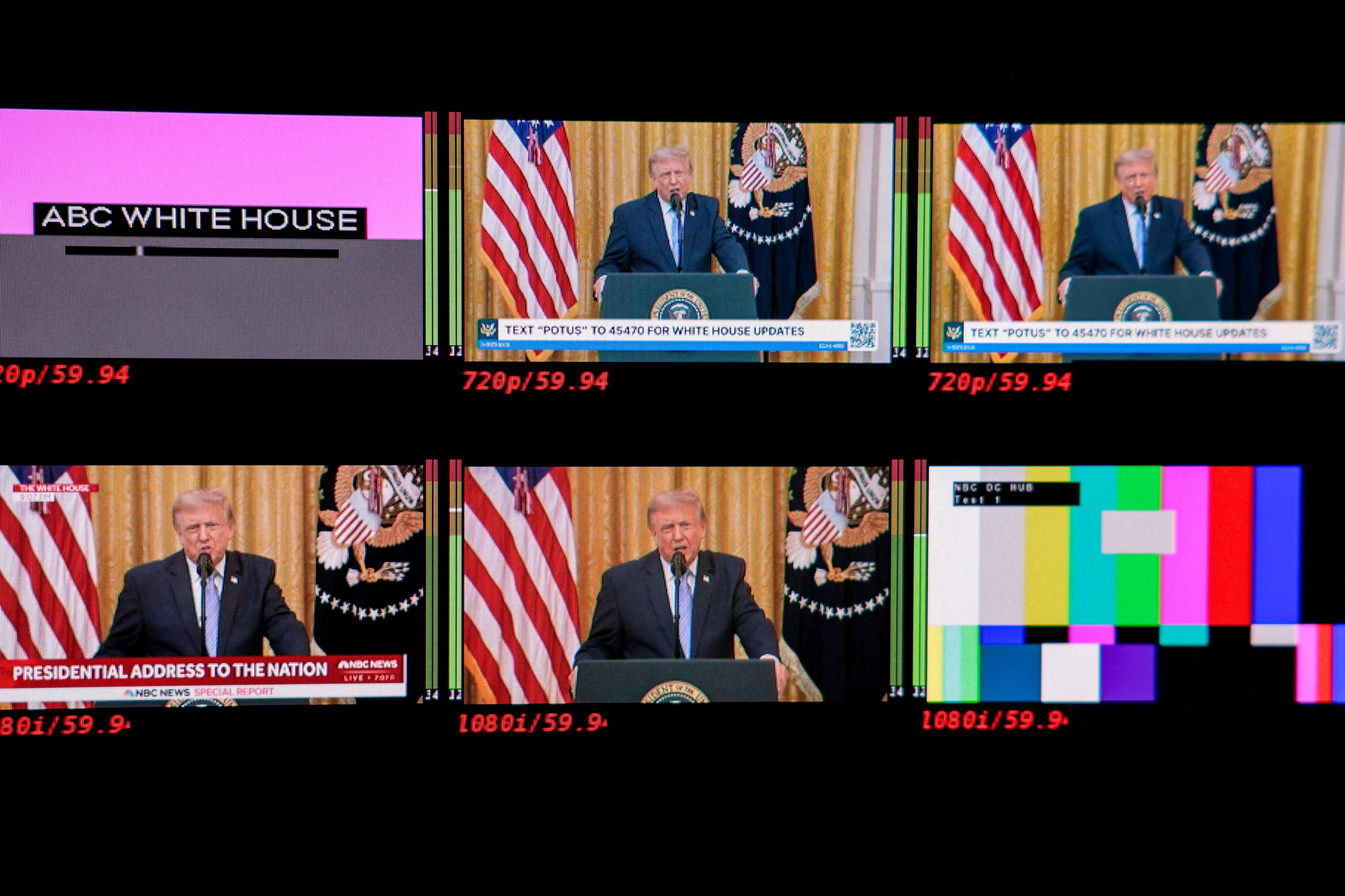 President Donald Trump called for NBC and ABC to have their licenses revoked for not airing his Thursday night speech about ‘election interference’