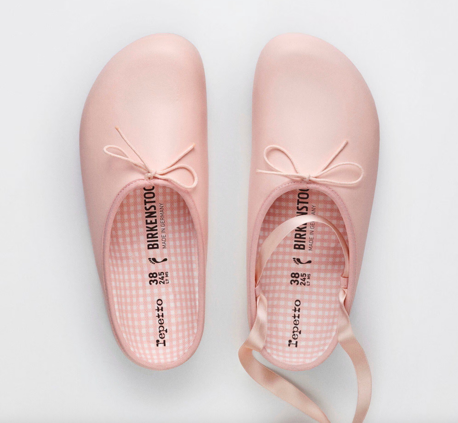 Birkenstock’s Opéra mule has been reimagined in collaboration with the heritage ballet shoemaker Repetto