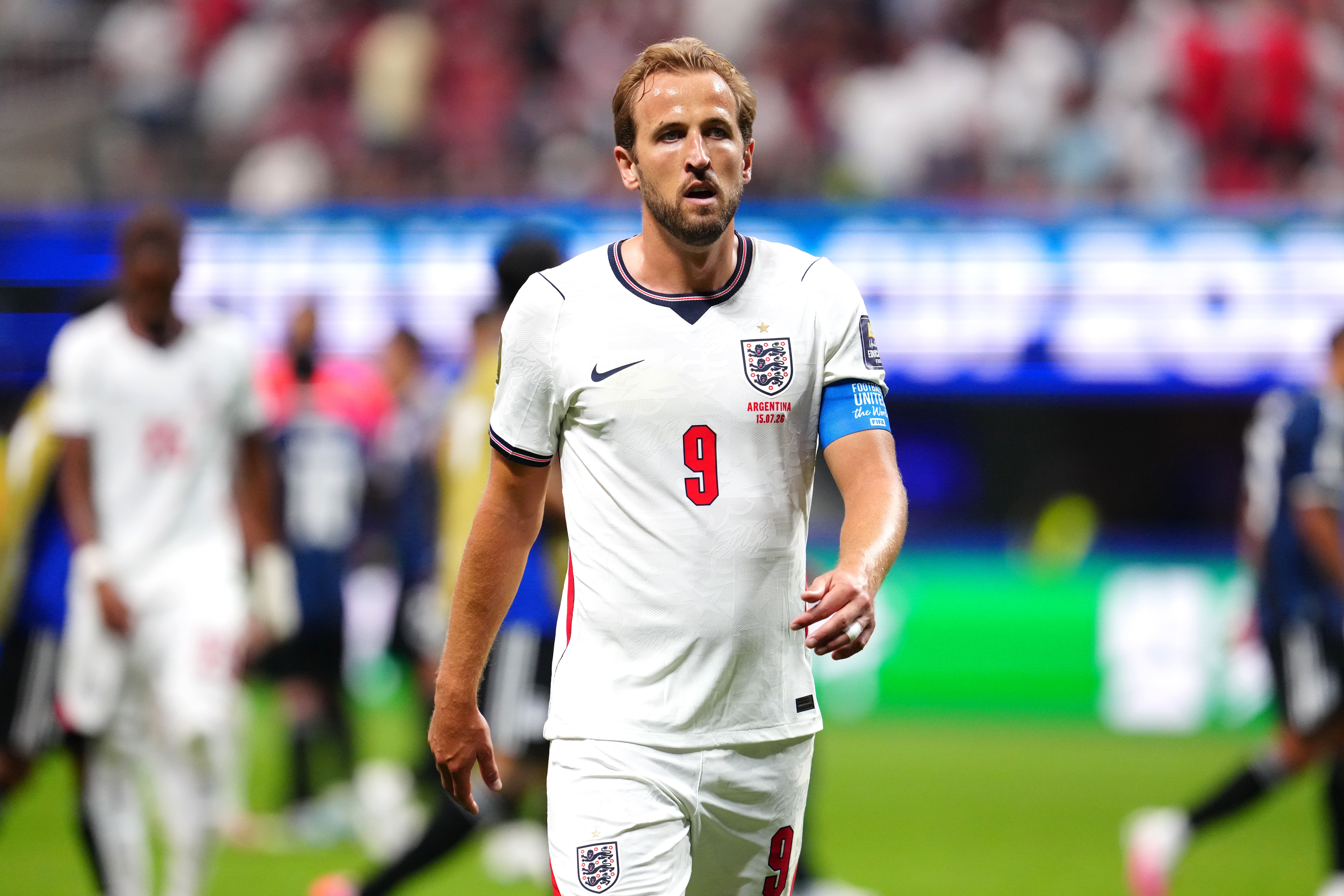 A dejected Harry Kane after England lost to Argentina