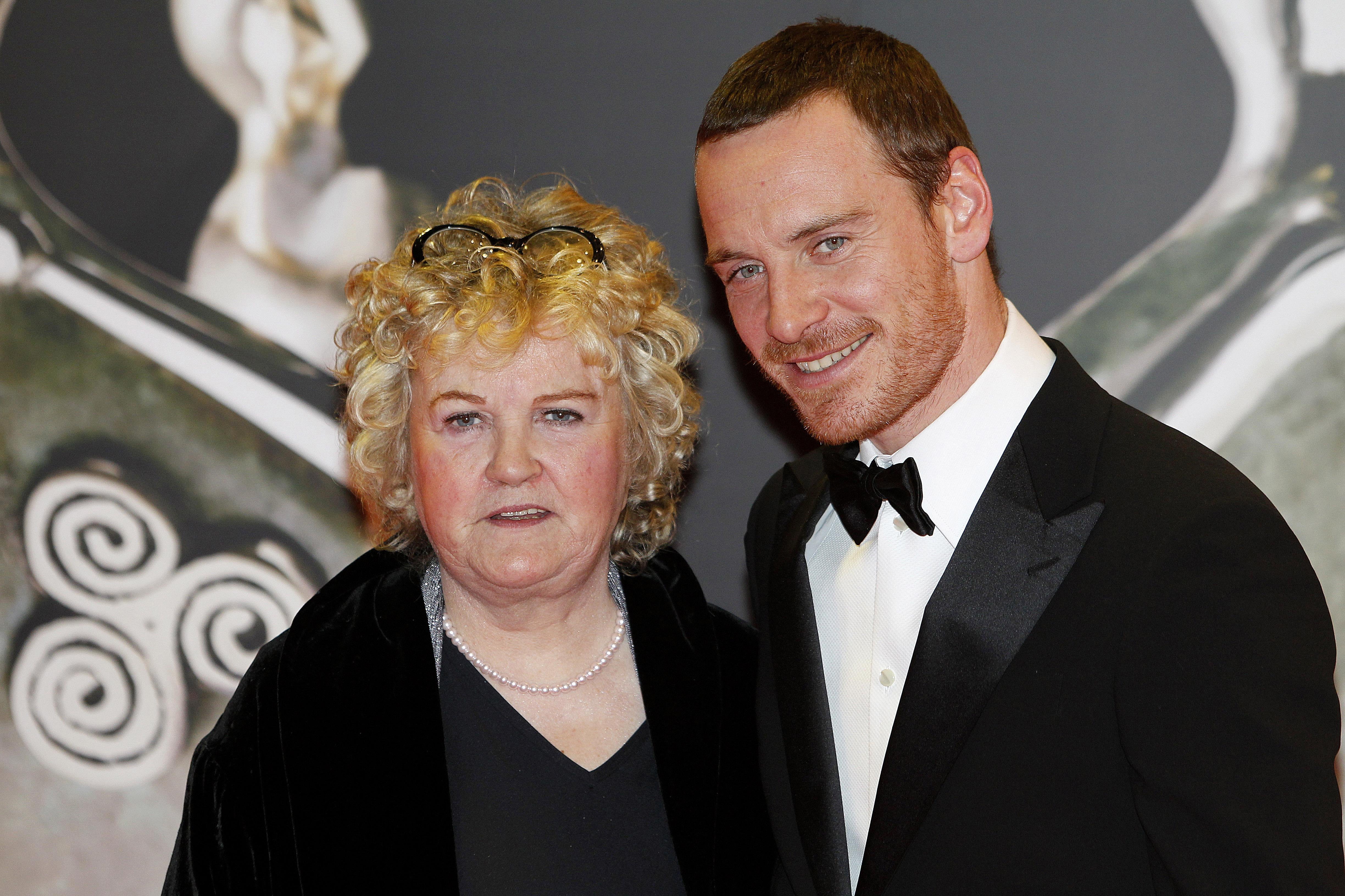Actors Michael Fassbender and Brenda Fricker (Julien Behal/PA) (PA Archive)
