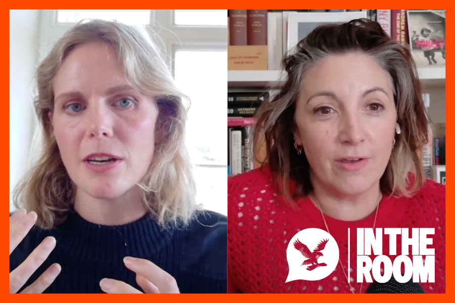 Helen and Cleo discussing Andy Burnham's first day in No 10 on the In The Room podcast