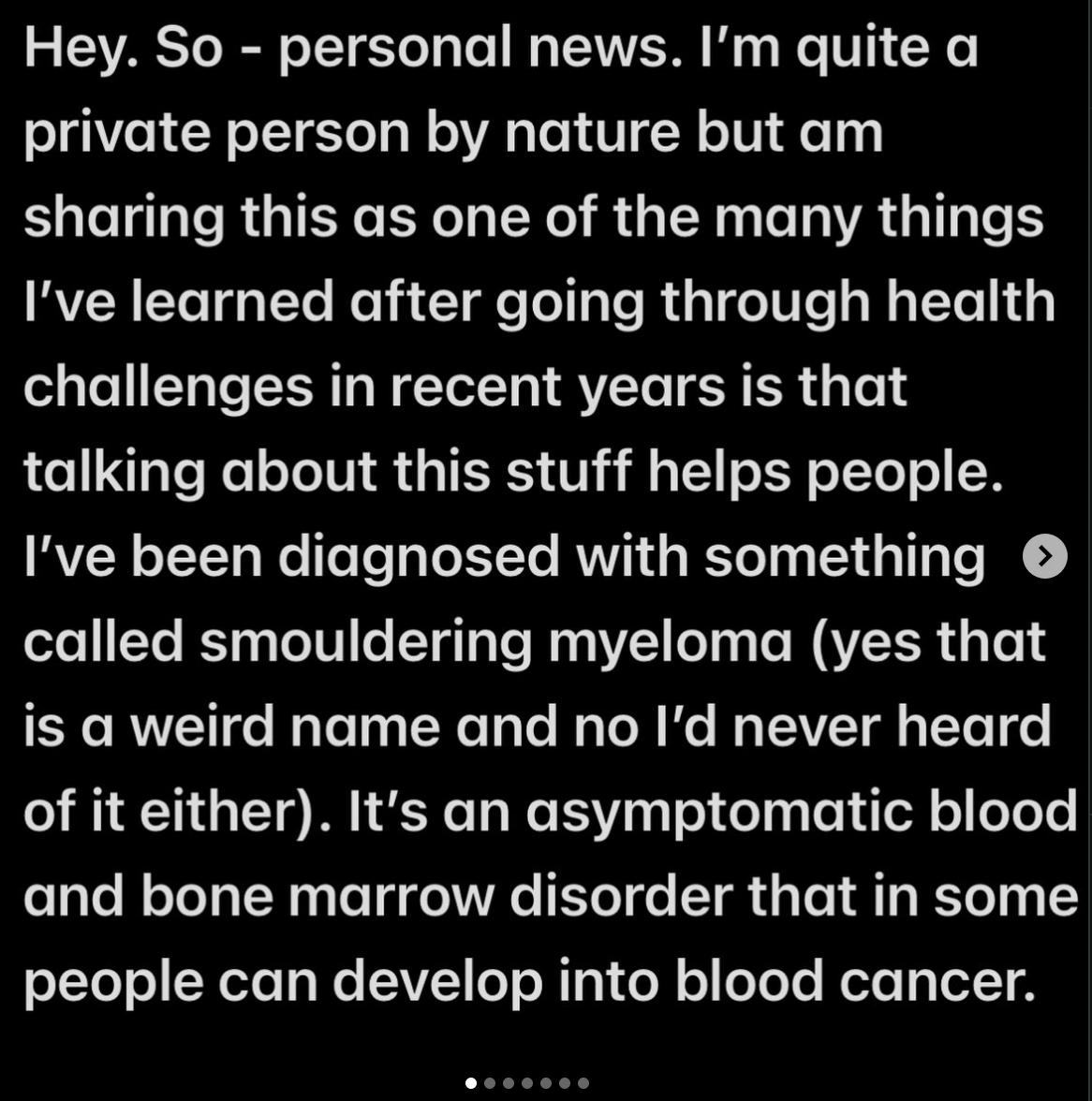 Lauren Laverne shares chronic blood disorder diagnosis (Instagram)