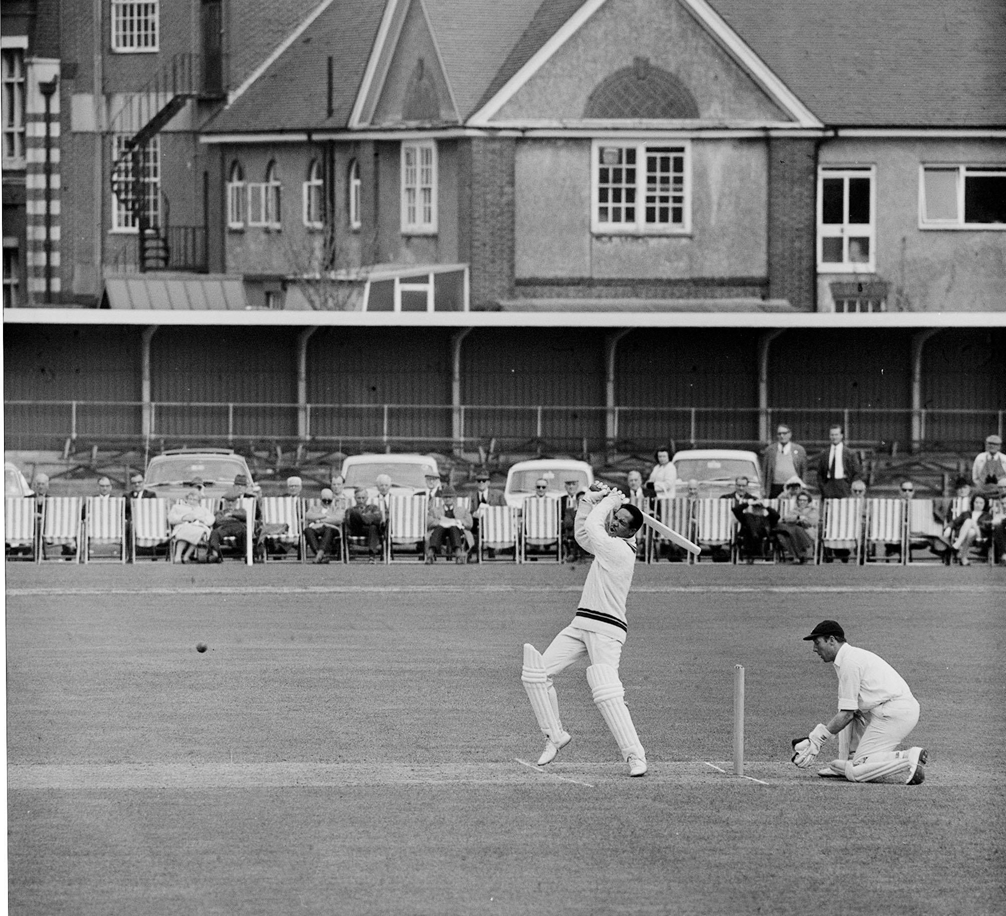 Sir Garfield Sobers in action for Nottinghamshire (PA). (PA Archive)