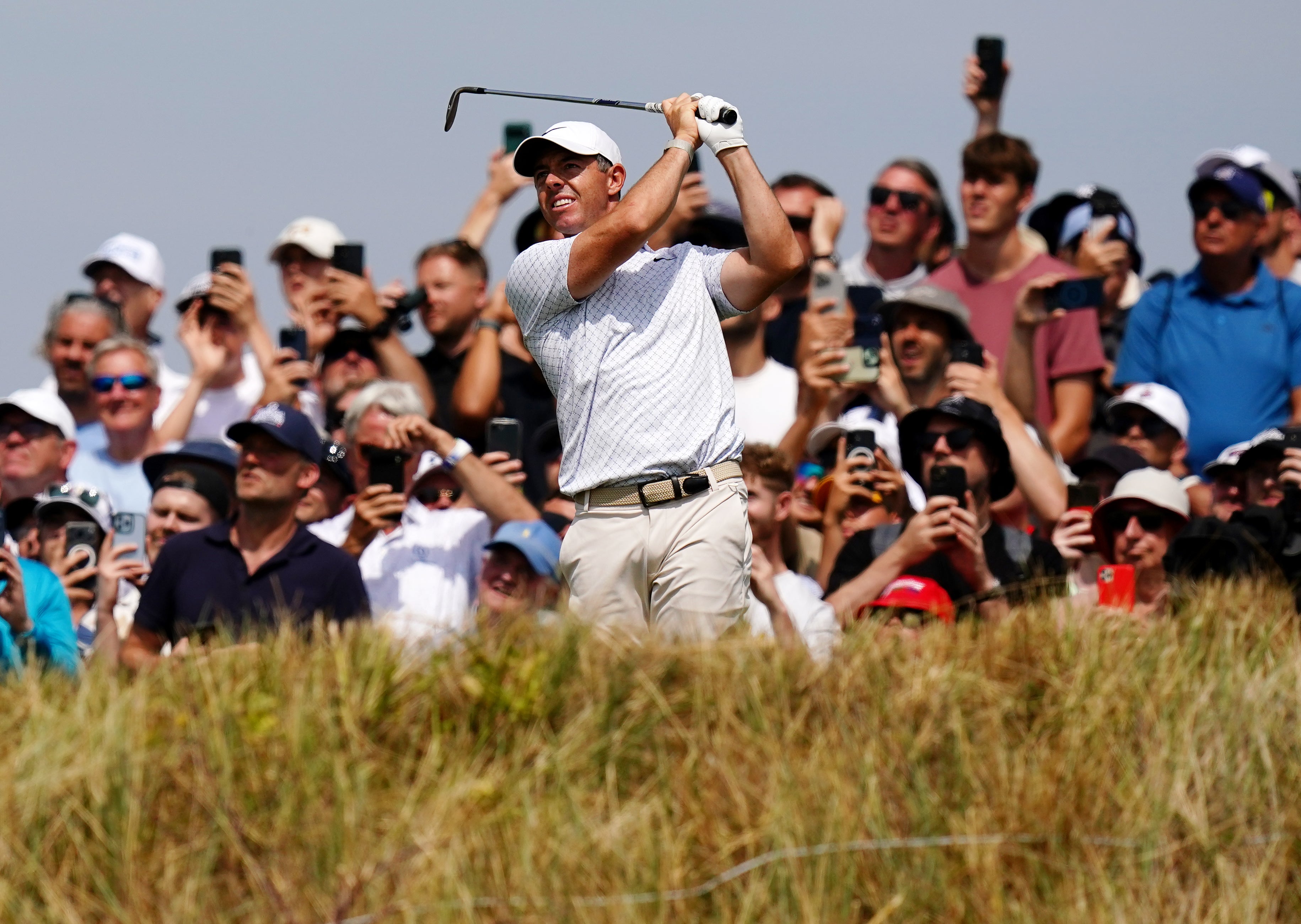 Rory McIlroy believes he is still in with a chance of winning The Open (Jacob King/PA) (PA Wire)