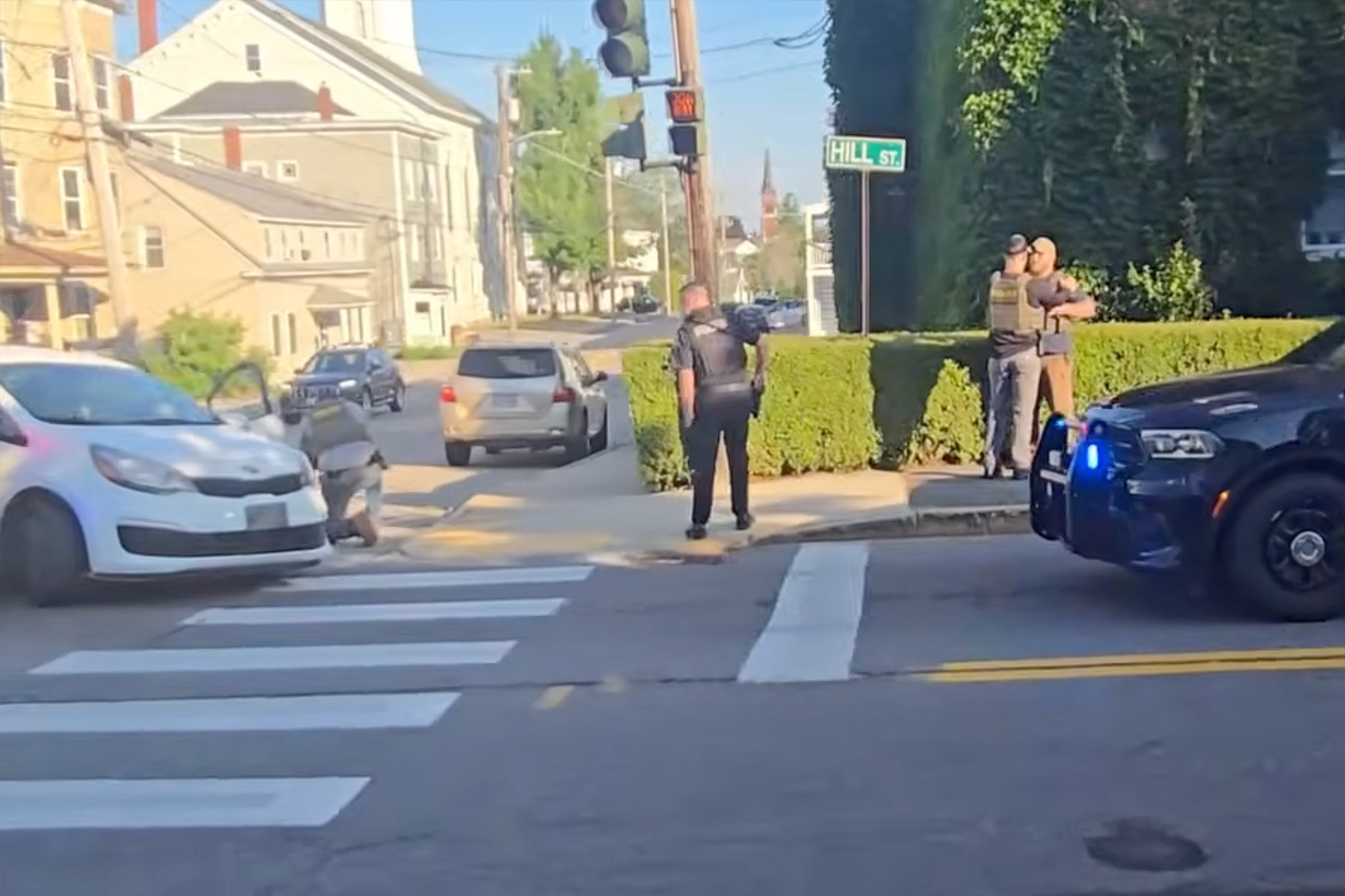 Immigrant father Johan Sebastián Durán Guerrero was killed at this street corner in Biddeford, Maine
