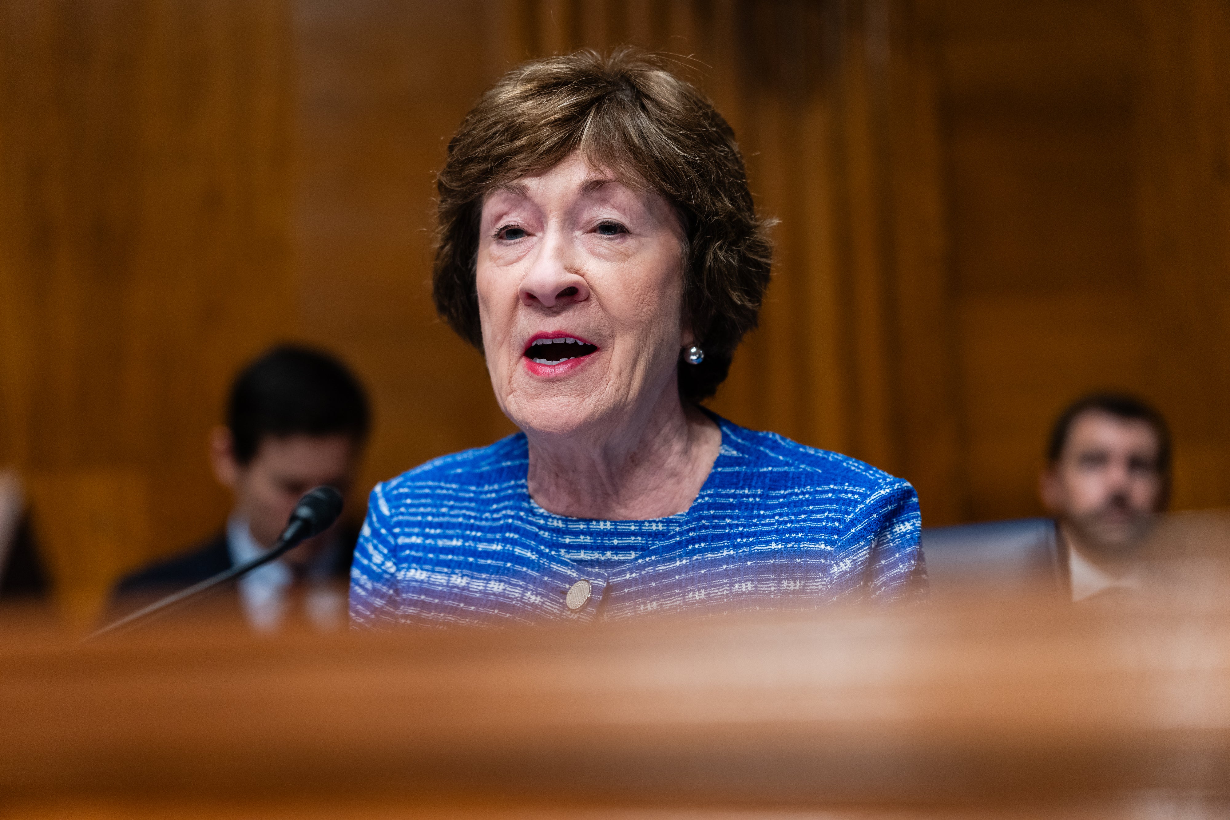 ?Collins has been a Republican who went against Trump on occasion. Now, with the ICE shooting, it might be enough for Maine voters to vote her out because of her connection to the president (Getty)