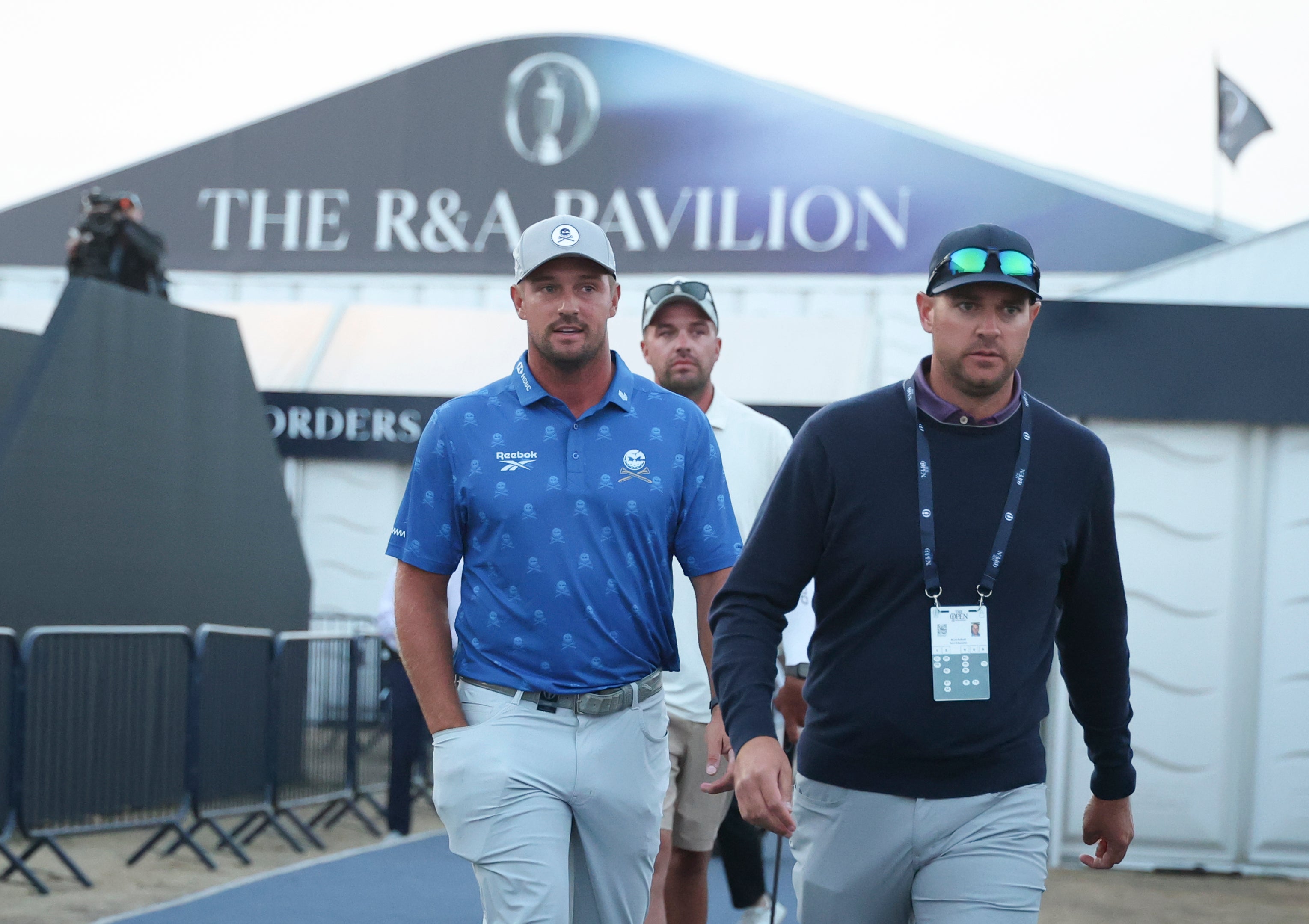 Bryson DeChambeau after receiving his two-shot penalty at the British Open