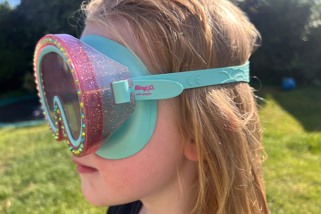 But for holidays in the sun, these goggles offer a fun way to protect your kid’s eyes in the water (Sarah Dawson/The Independent)