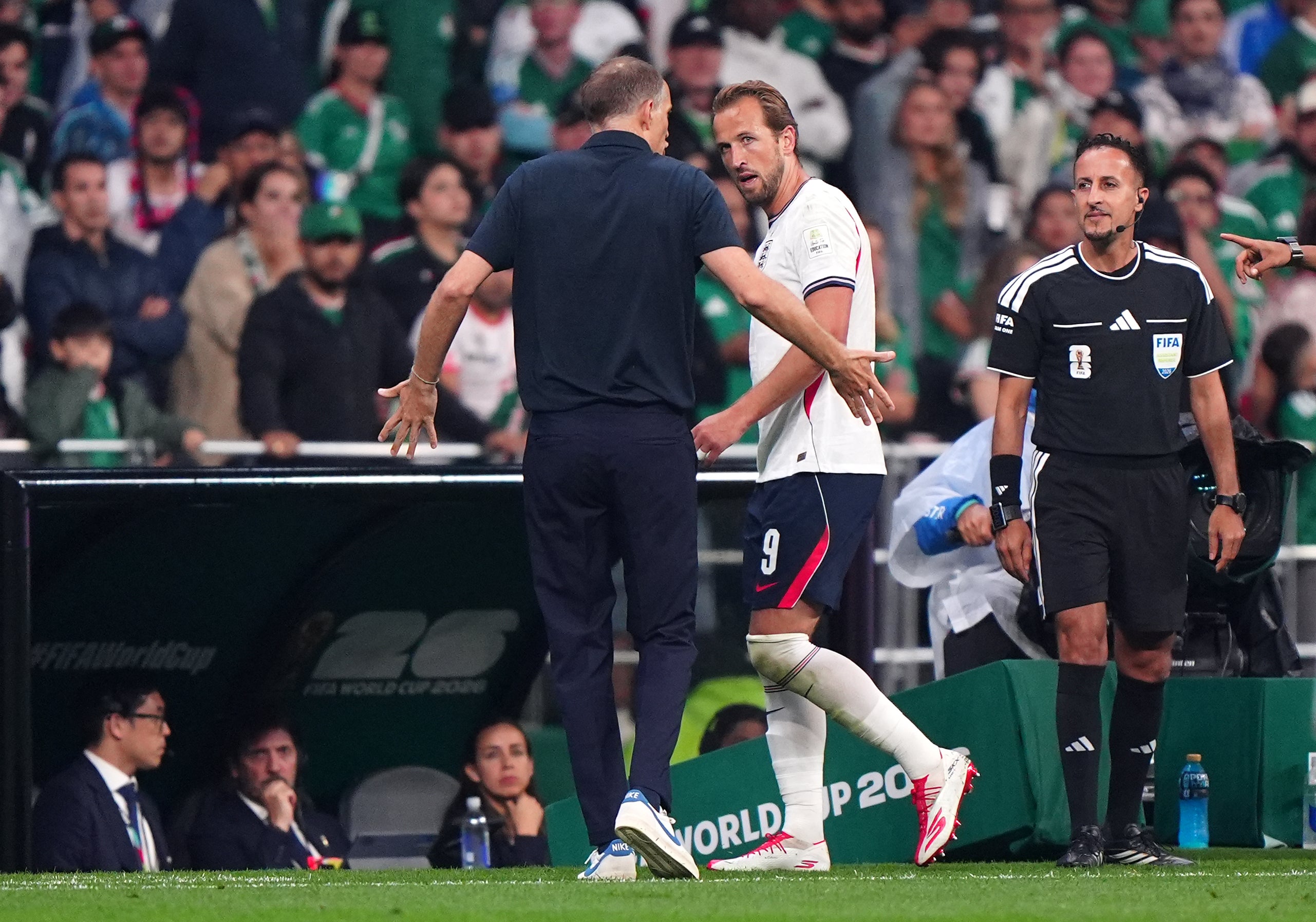 US president Donald Trump questioned how Thomas Tuchel (left) deployed Harry Kane