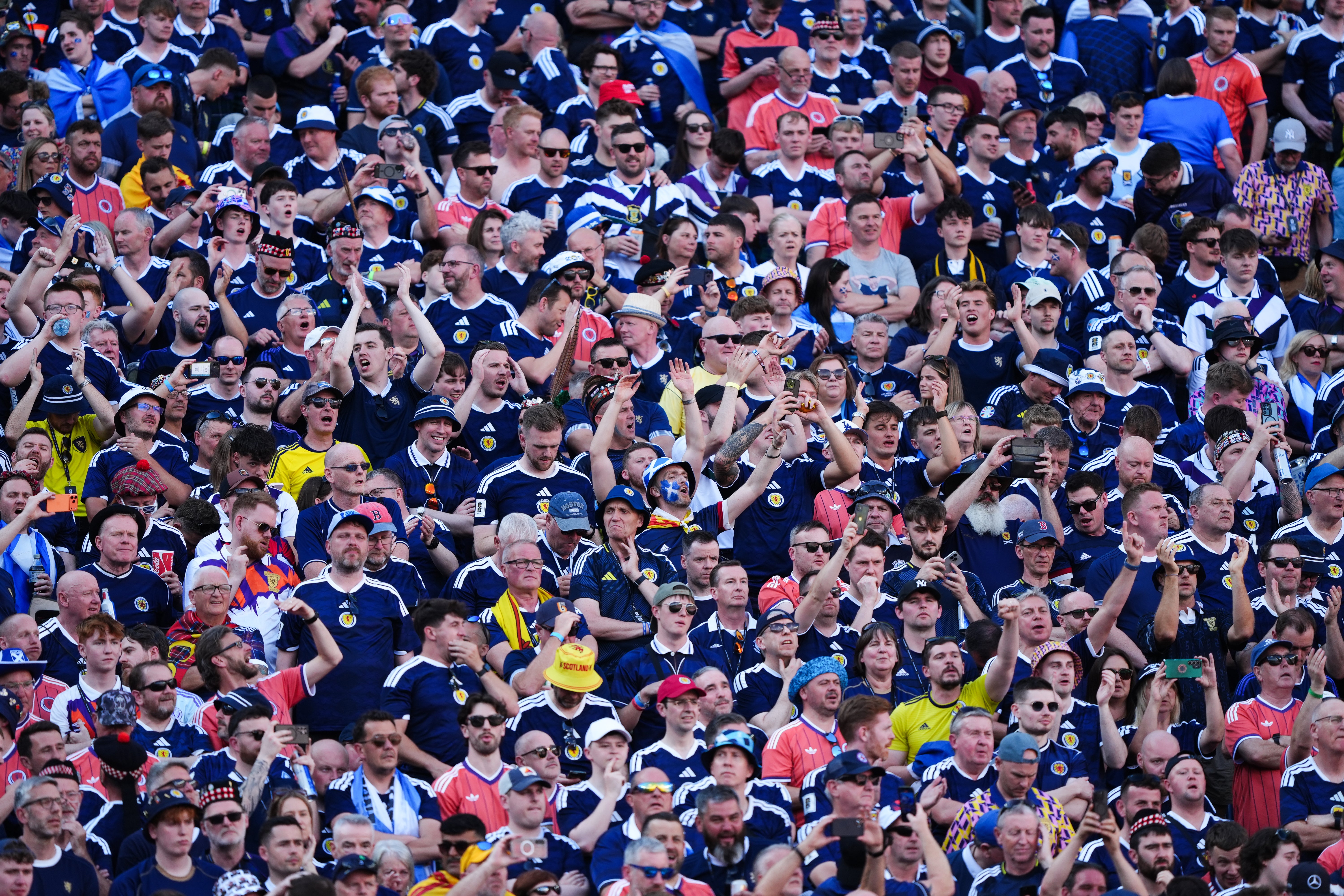 Mr Trump made reference to Scotland fans descending on Boston during the World Cup (PA)