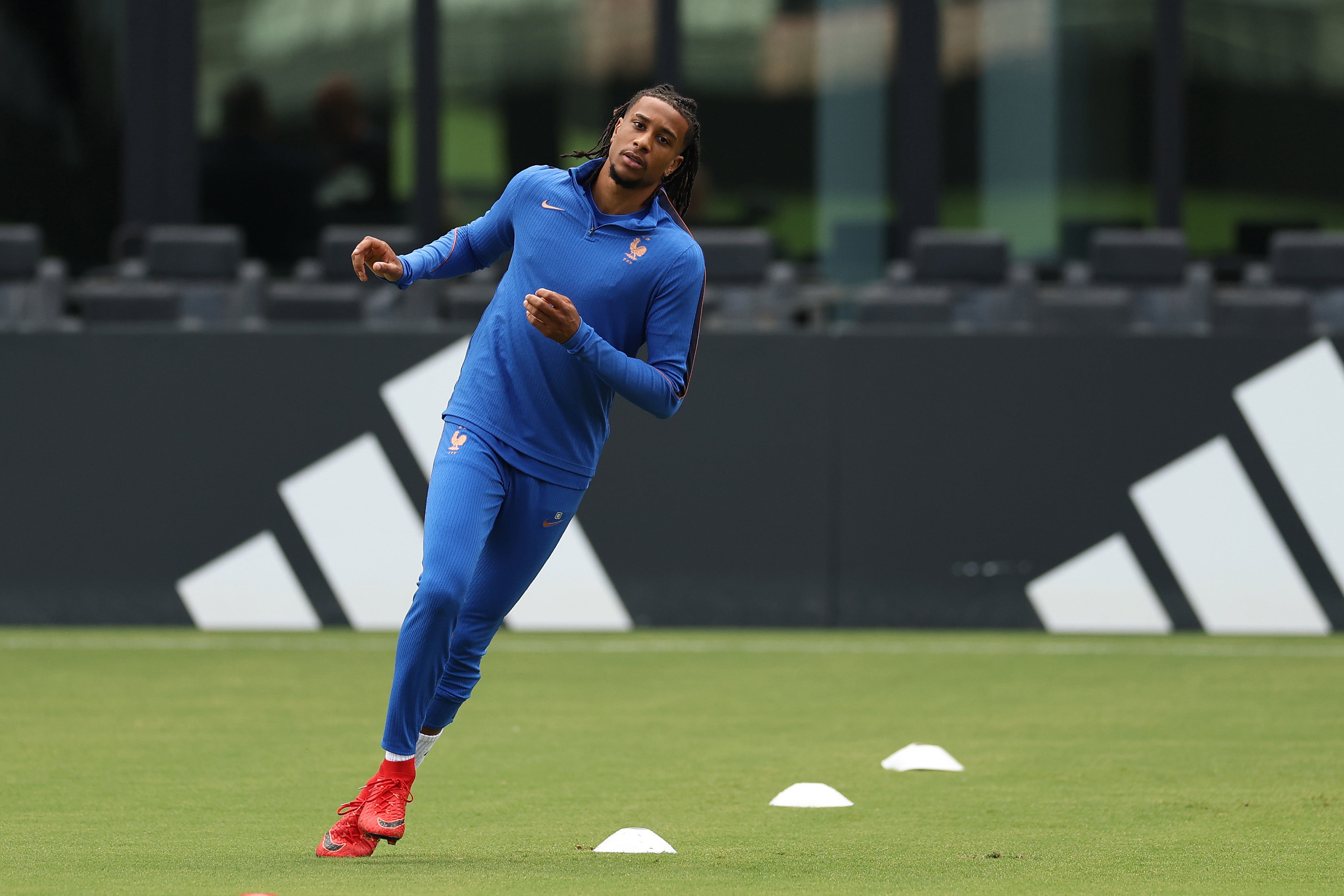 Michael Olise of France in action during a training session (Getty)