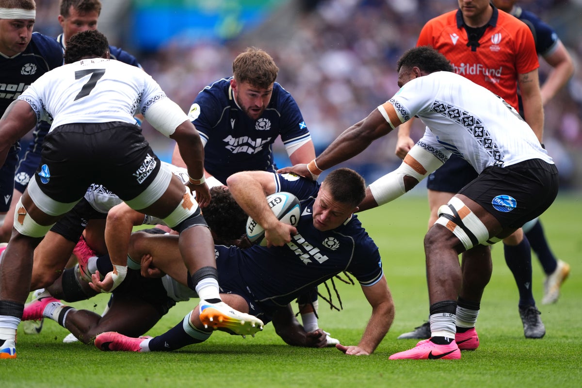 Jamie Dobie double sparks fightback as Scotland overcome Fiji challenge Jamie Dobie double sparks fightback as Scotland overcome Fiji challenge
