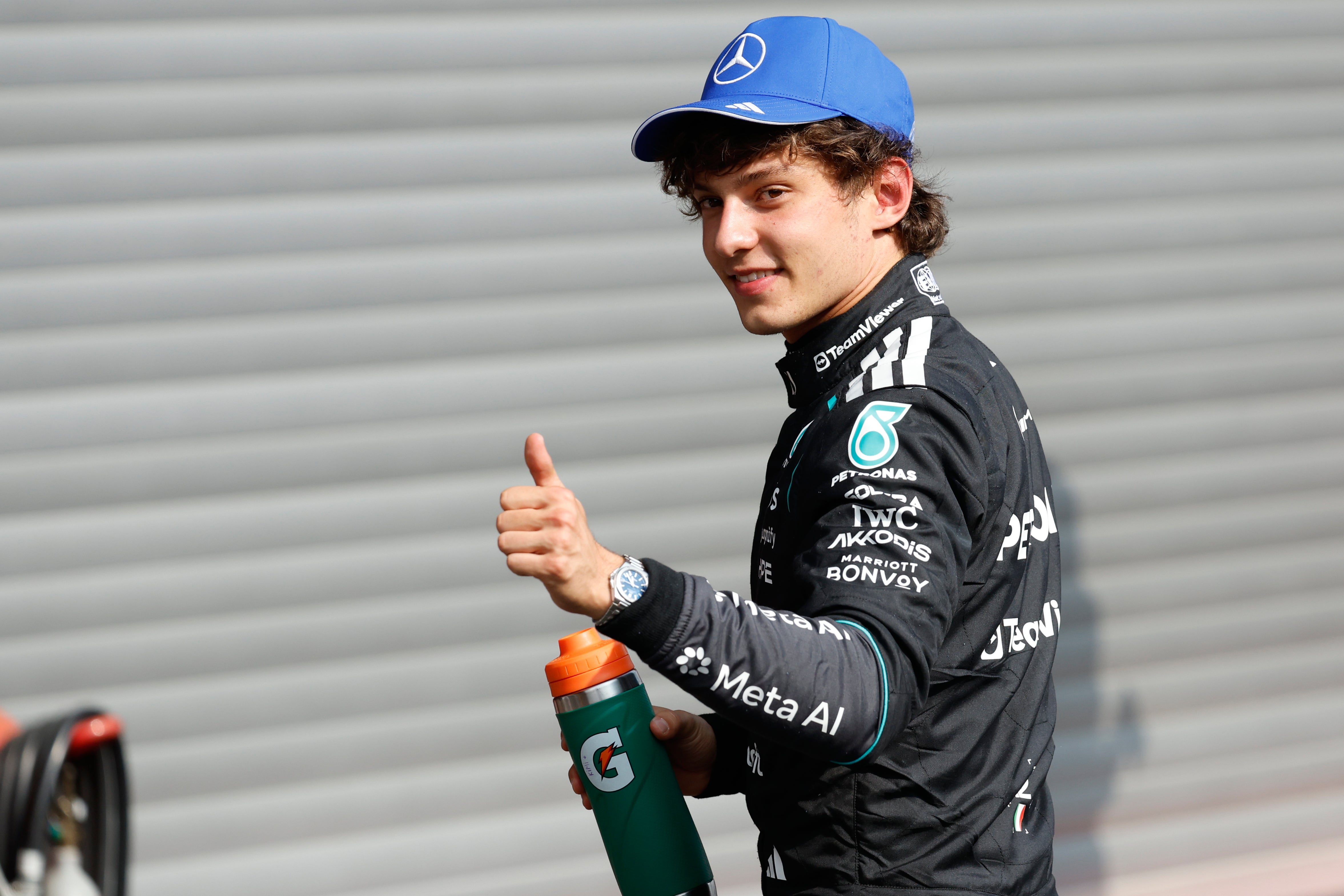 Kimi Antonelli will start the Belgian Grand Prix from pole position (Geert Vanden Wijngaert/AP) (AP)