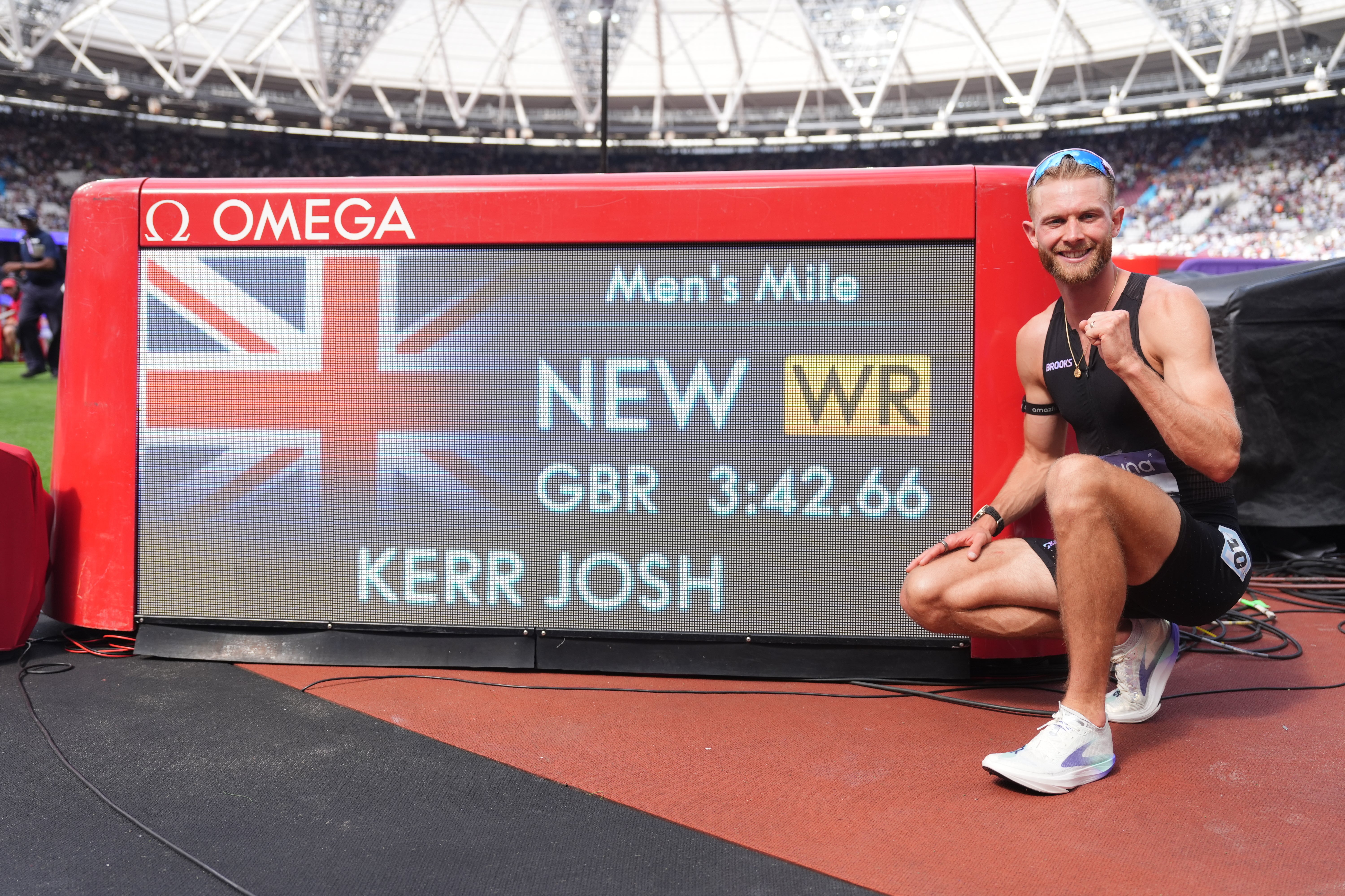 Josh Kerr’s time took 0.47 seconds off the previous world record (Adam Davy/PA).