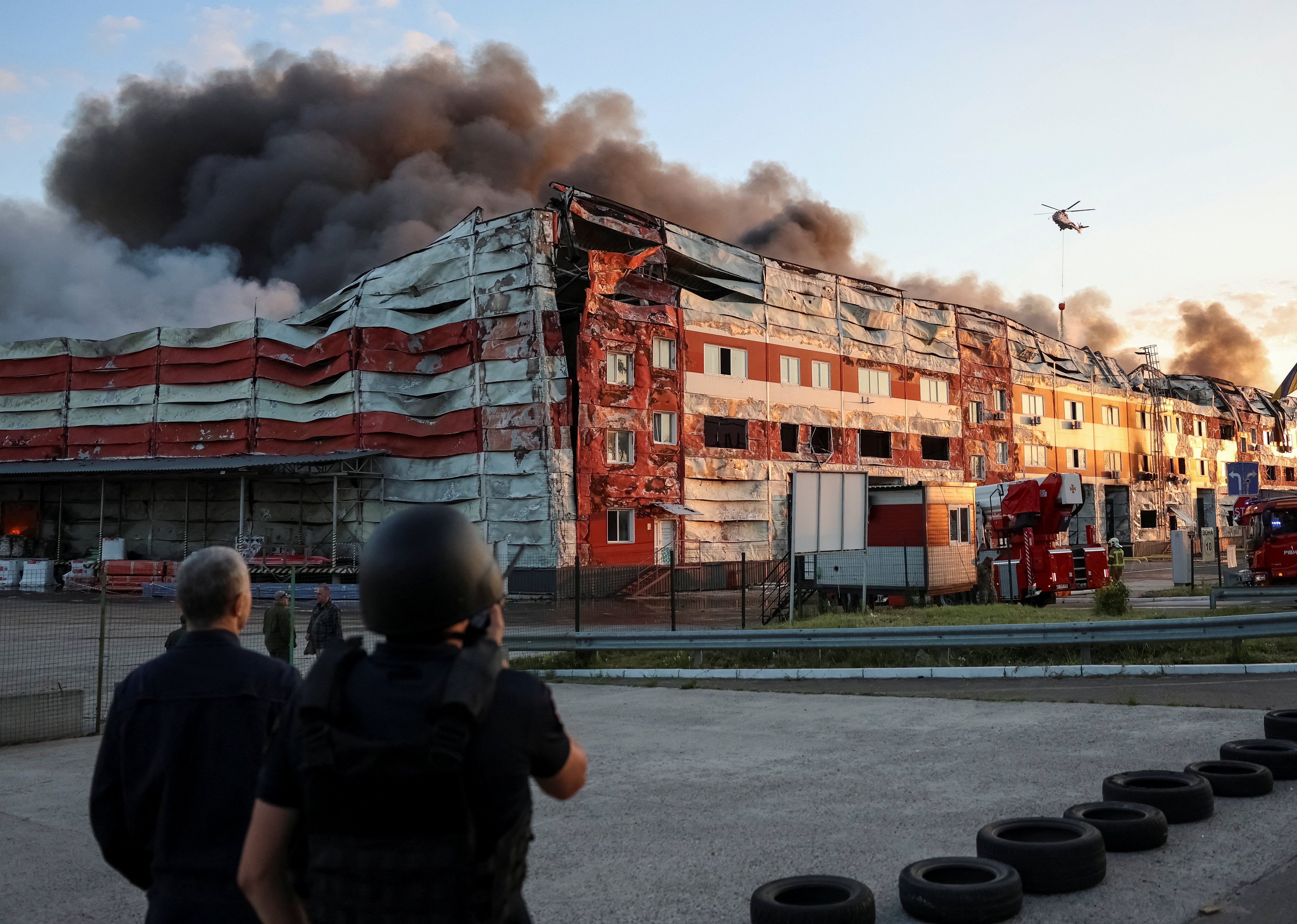 One dead and 13 injured as Russia pounds Kyiv with ballistic missiles